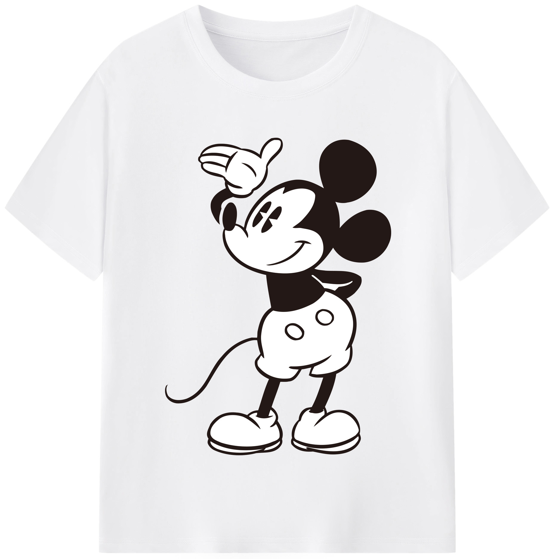 （画像用） ミッキーマウス Mickey Mouse 綿100％半袖Tシャツ（フロントプリント）