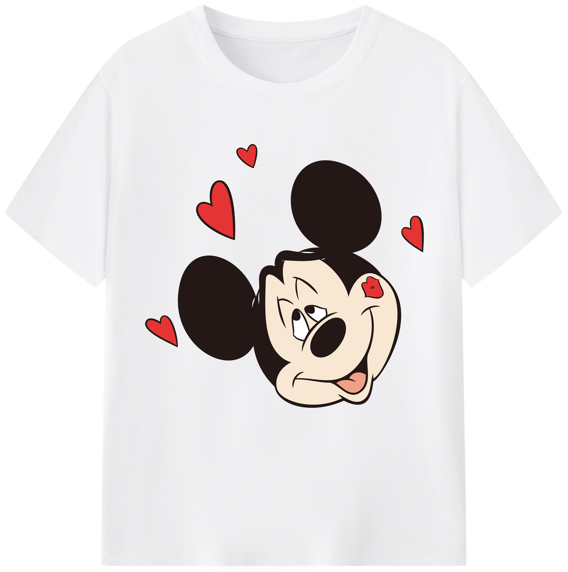 （画像用） ミッキーマウス Mickey Mouse 綿100％半袖Tシャツ（フロントプリント）