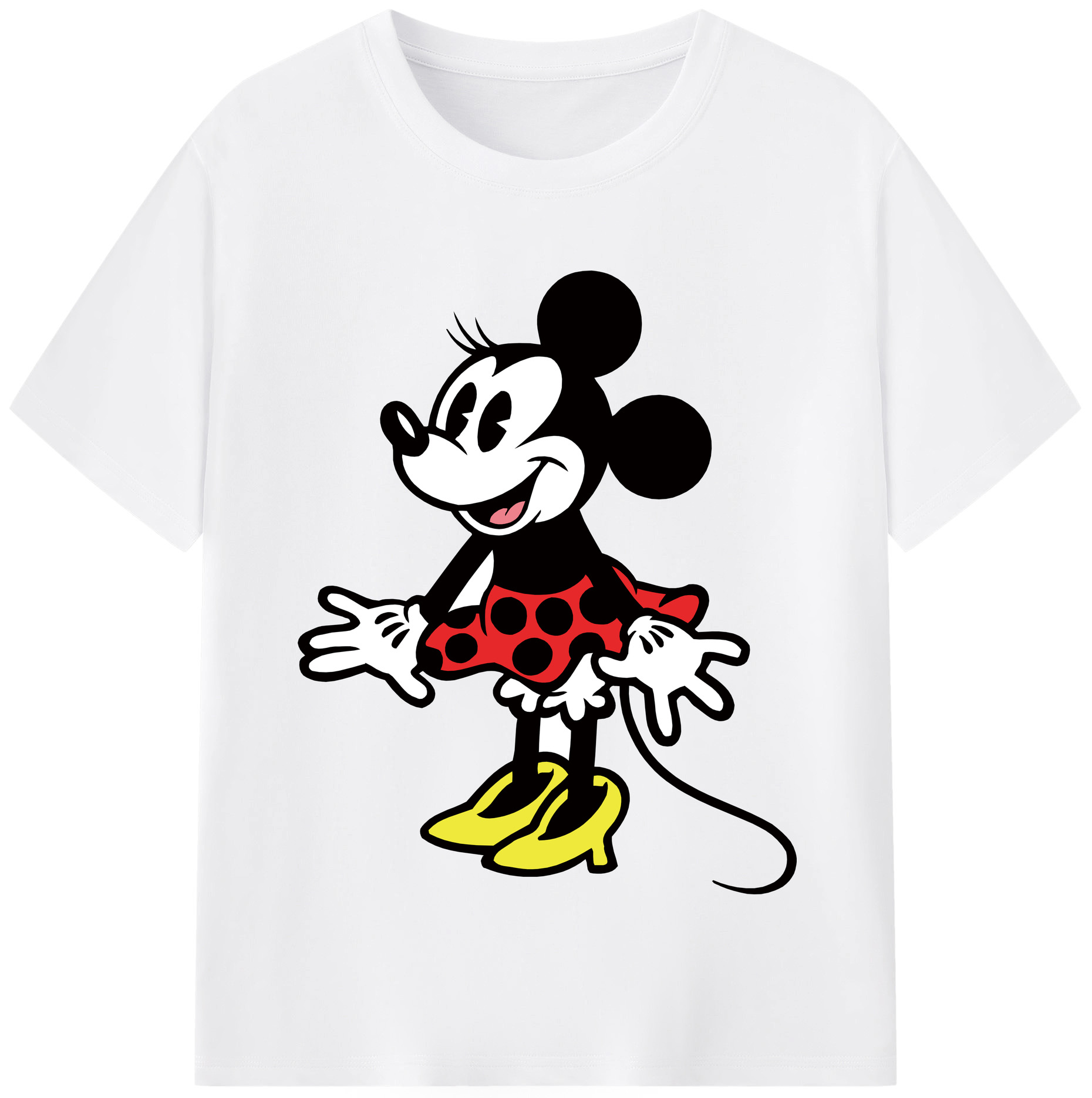 （画像用） ミッキーマウス Mickey Mouse 綿100％半袖Tシャツ（フロントプリント）
