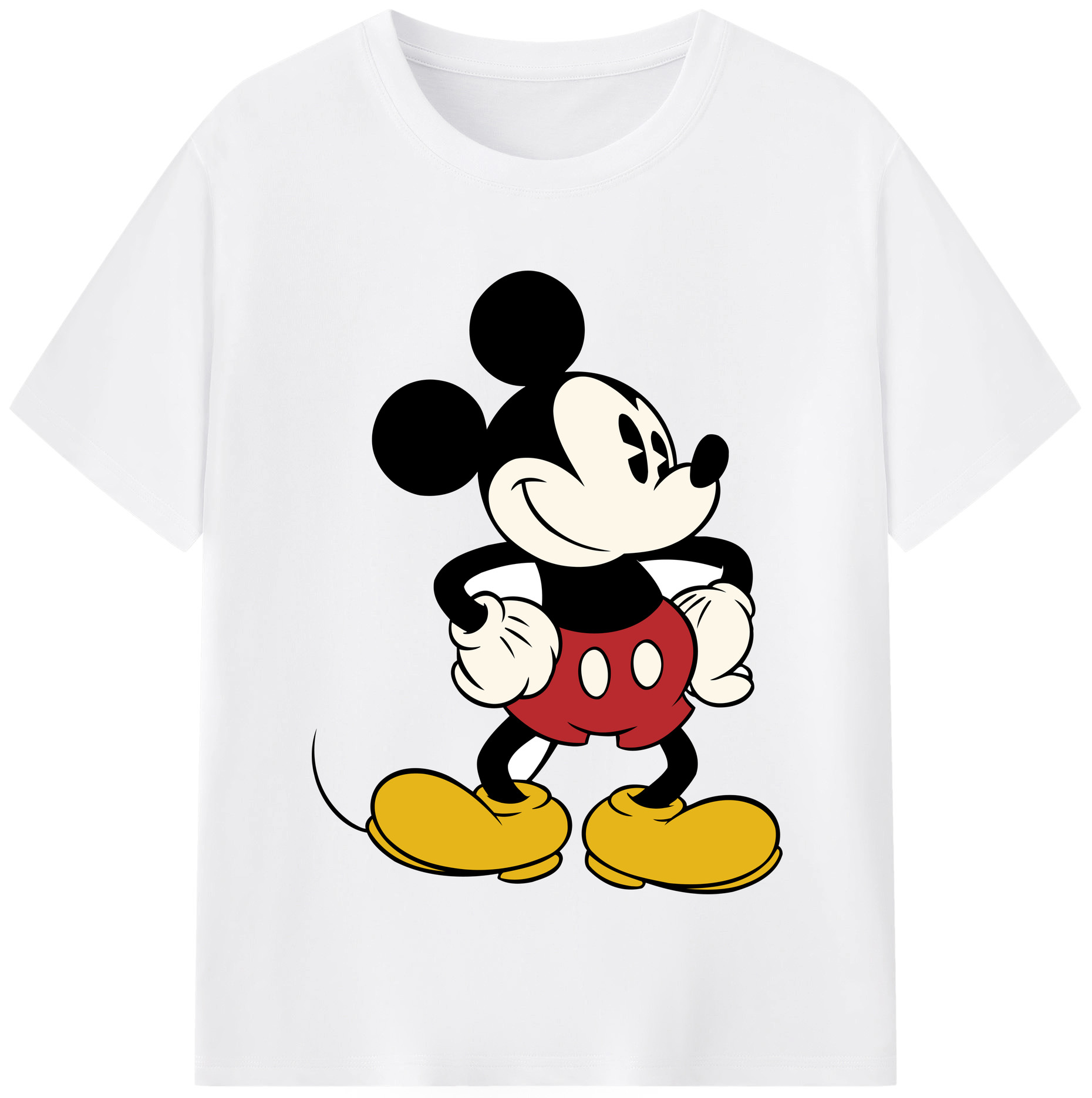 （画像用） ミッキーマウス Mickey Mouse 綿100％半袖Tシャツ（フロントプリント）