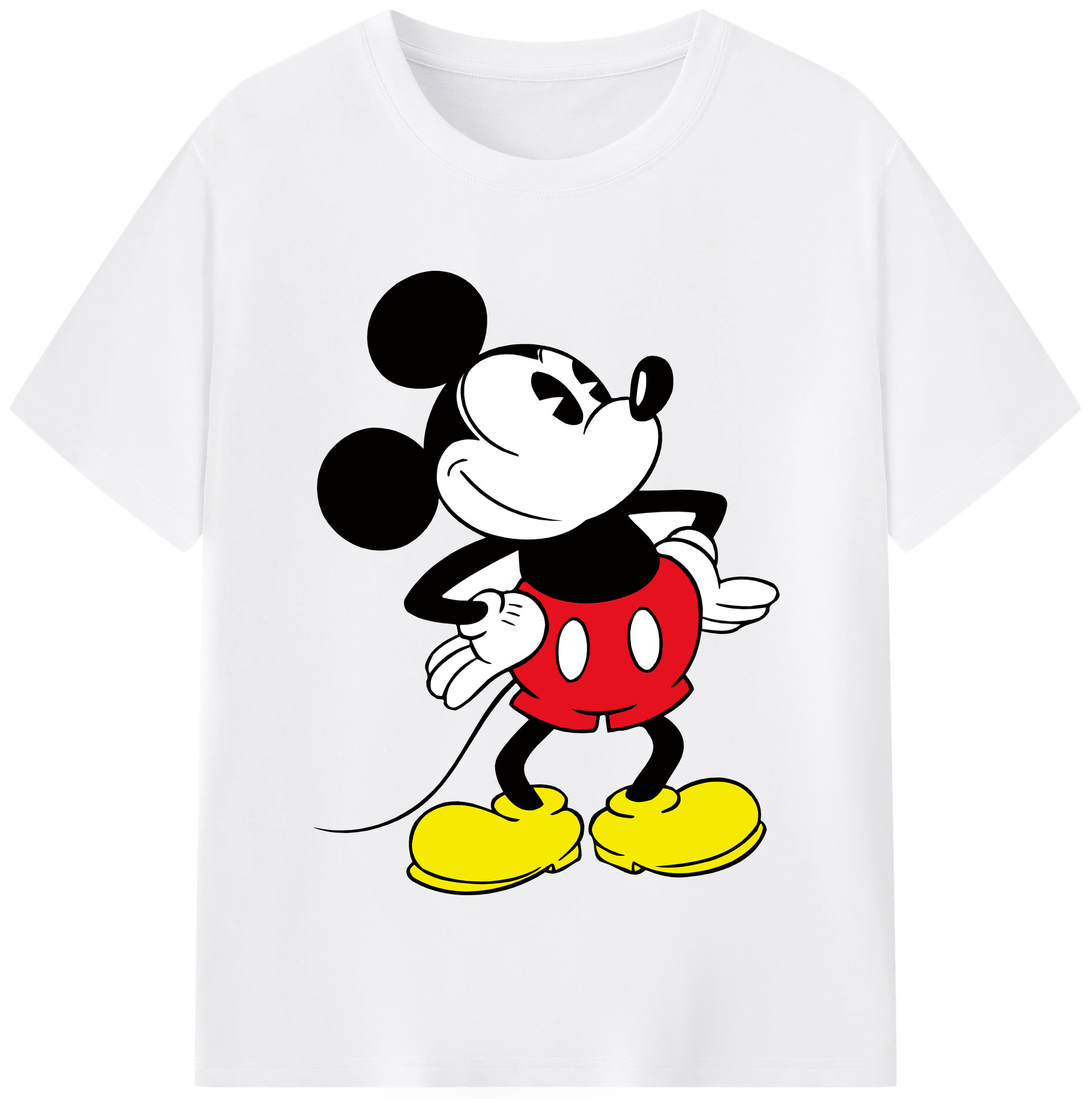 （画像用） ミッキーマウス Mickey Mouse 綿100％半袖Tシャツ（フロントプリント）