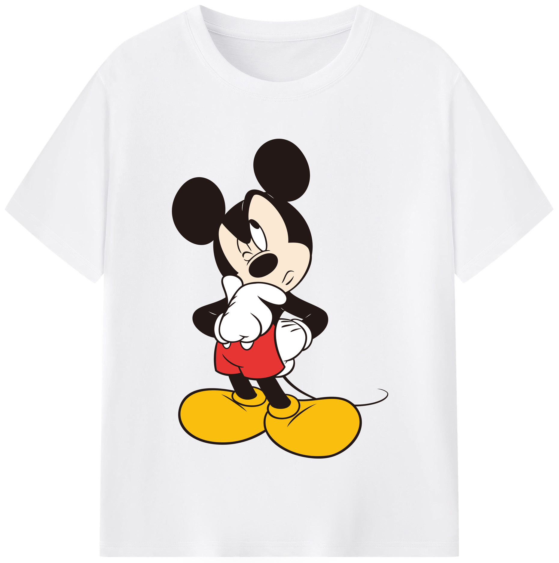 （画像用） ミッキーマウス Mickey Mouse 綿100％半袖Tシャツ（フロントプリント）