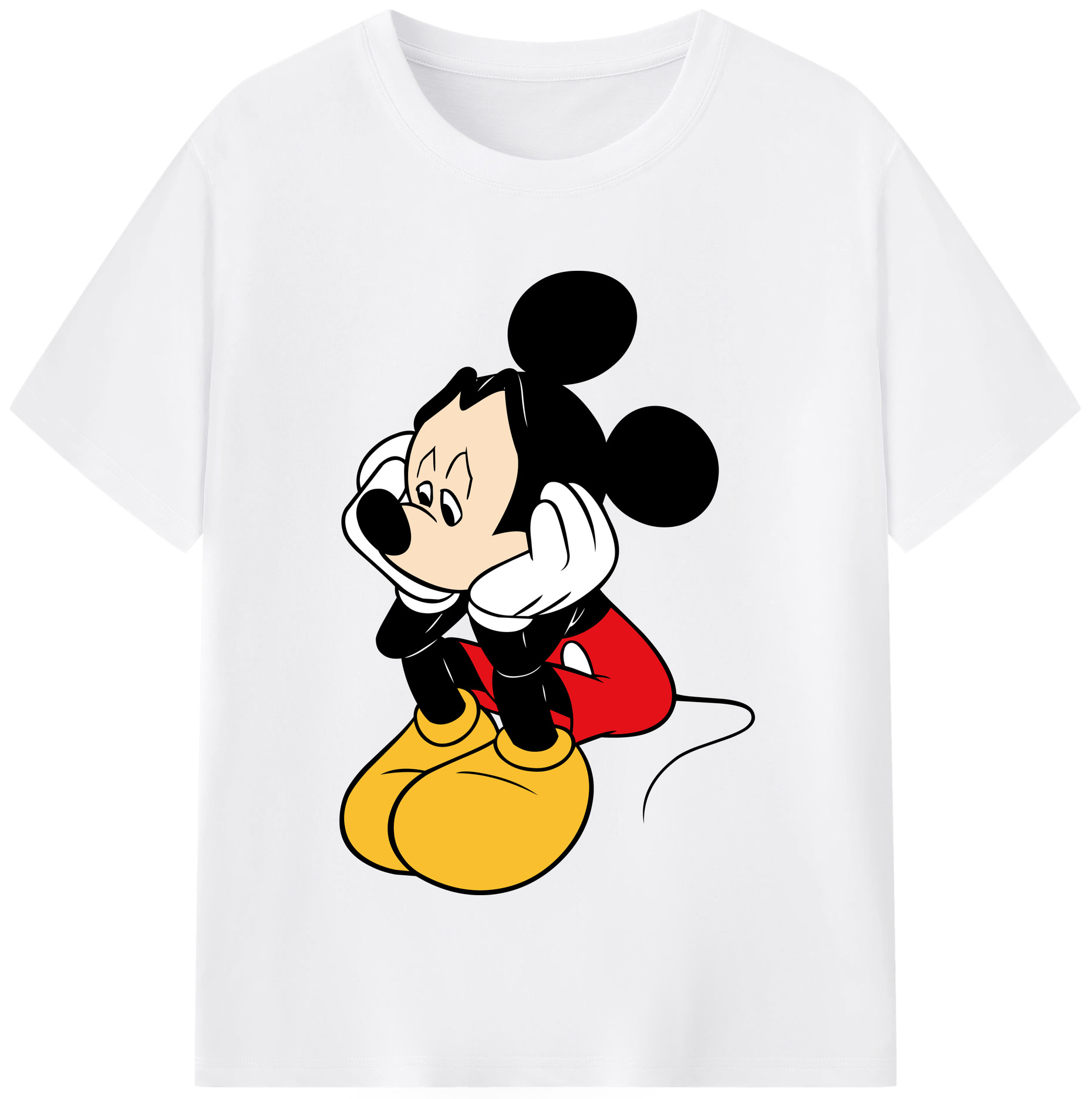 （画像用） ミッキーマウス Mickey Mouse 綿100％半袖Tシャツ（フロントプリント）