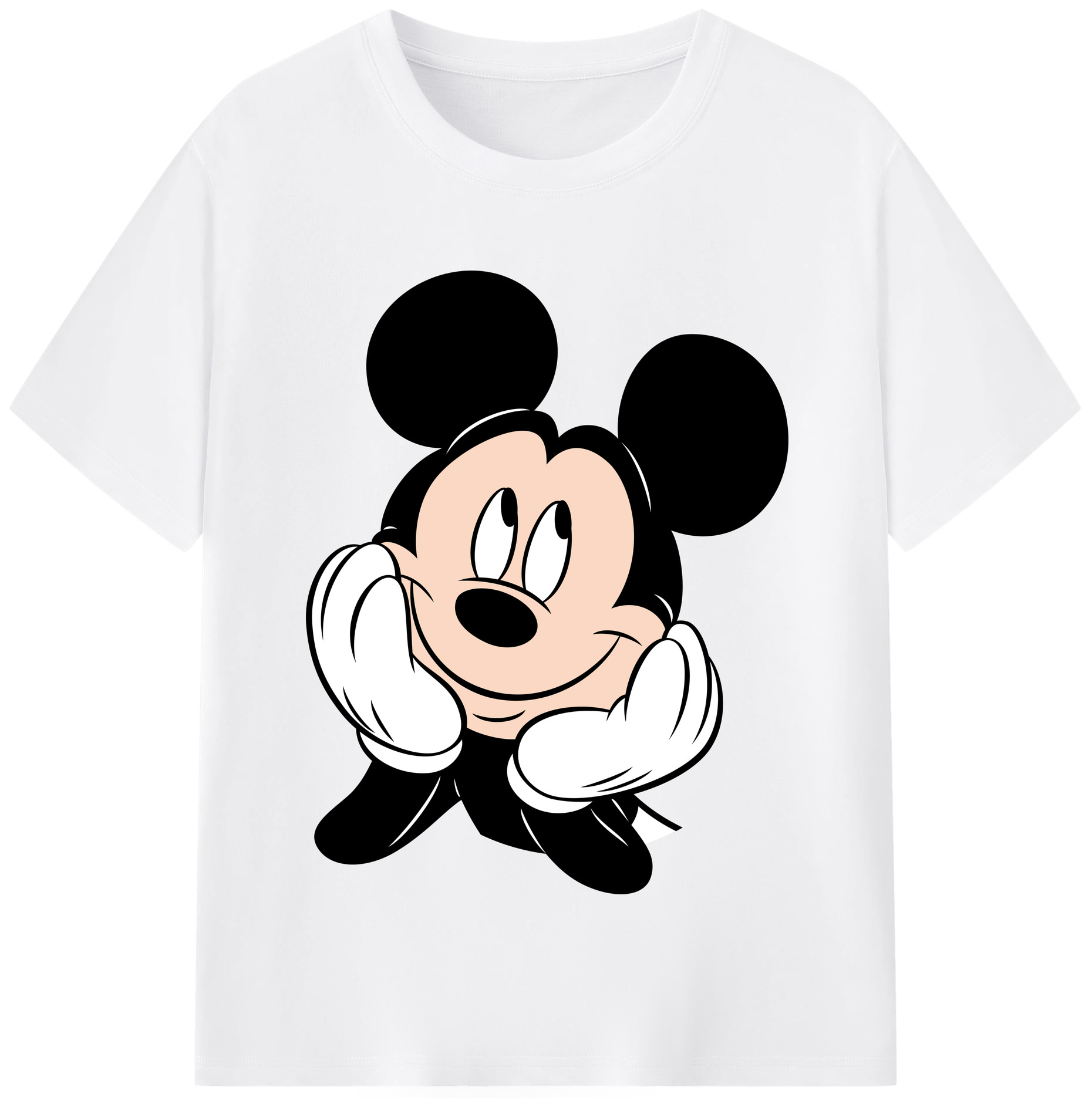 （画像用） ミッキーマウス Mickey Mouse 綿100％半袖Tシャツ（フロントプリント）