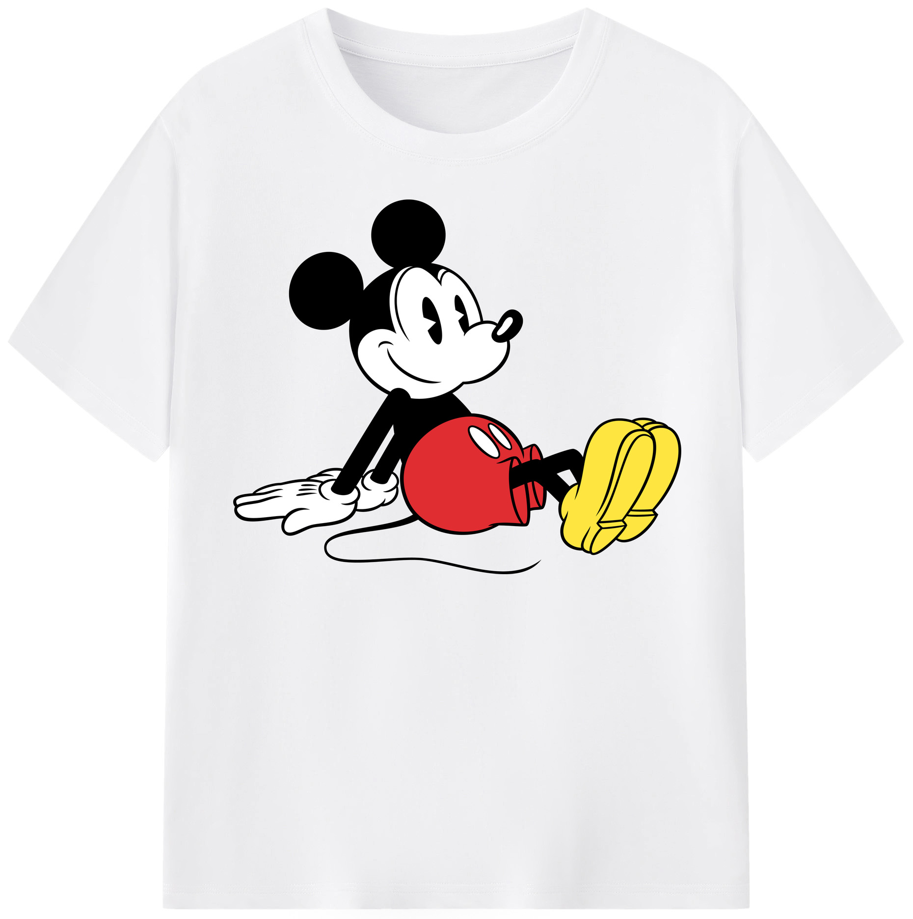 （画像用） ミッキーマウス Mickey Mouse 綿100％半袖Tシャツ（フロントプリント）