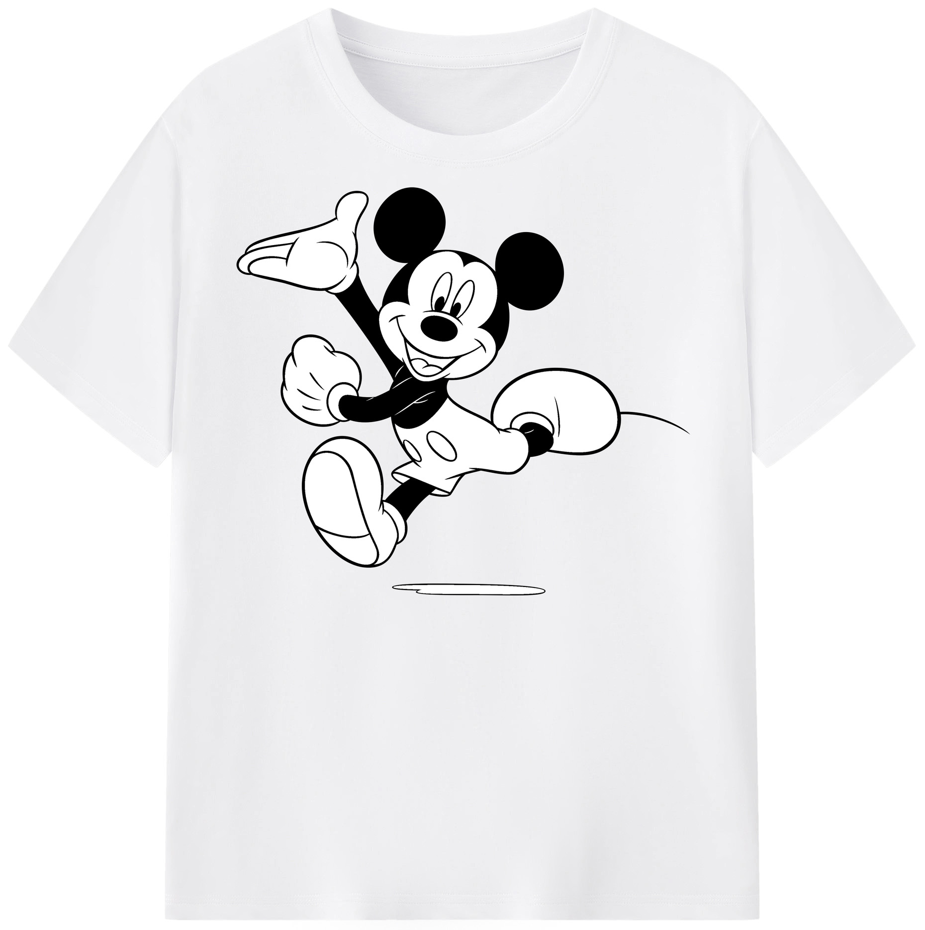 （画像用） ミッキーマウス Mickey Mouse 綿100％半袖Tシャツ（フロントプリント）