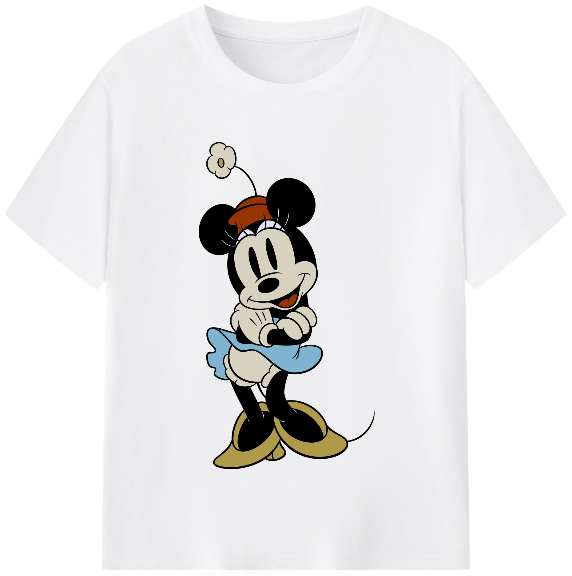 （画像用） ミッキーマウス Mickey Mouse 綿100％半袖Tシャツ（フロントプリント）