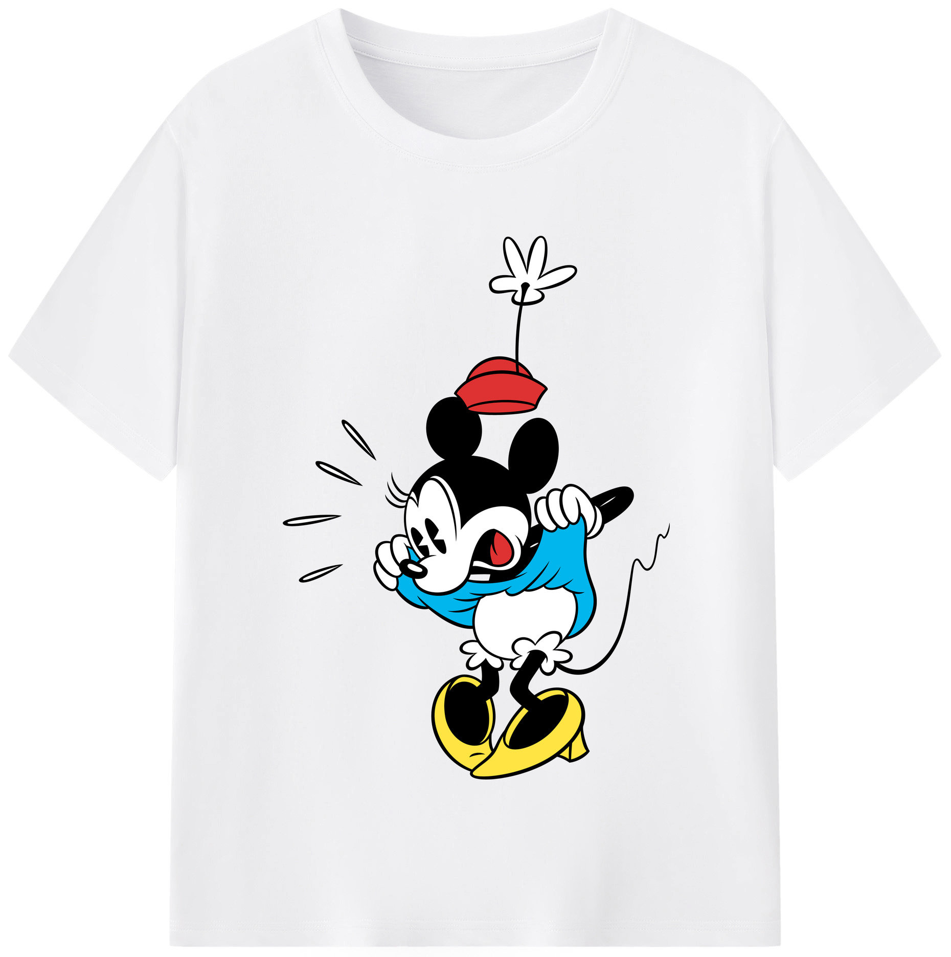 （画像用） ミッキーマウス Mickey Mouse 綿100％半袖Tシャツ（フロントプリント）