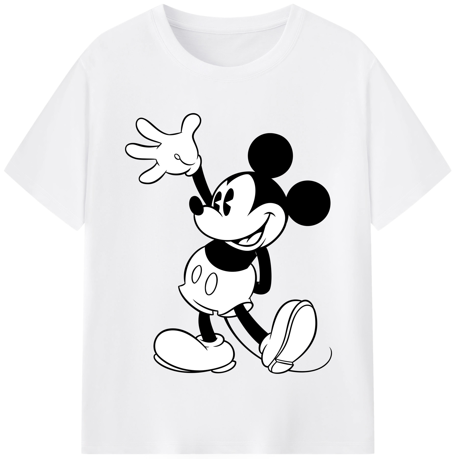 （画像用） ミッキーマウス Mickey Mouse 綿100％半袖Tシャツ（フロントプリント）