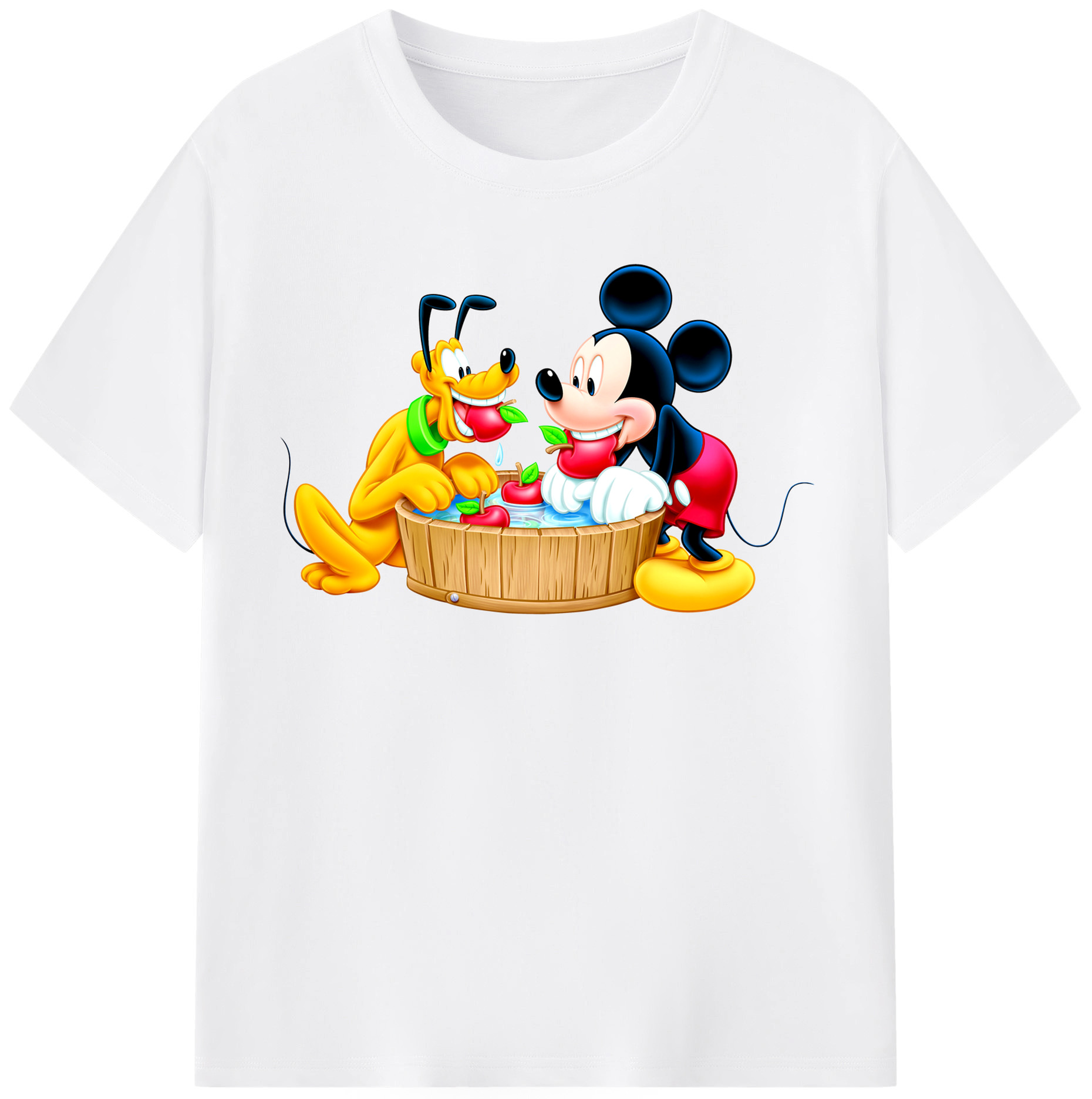 （画像用） ミッキーマウス Mickey Mouse 綿100％半袖Tシャツ（フロントプリント）