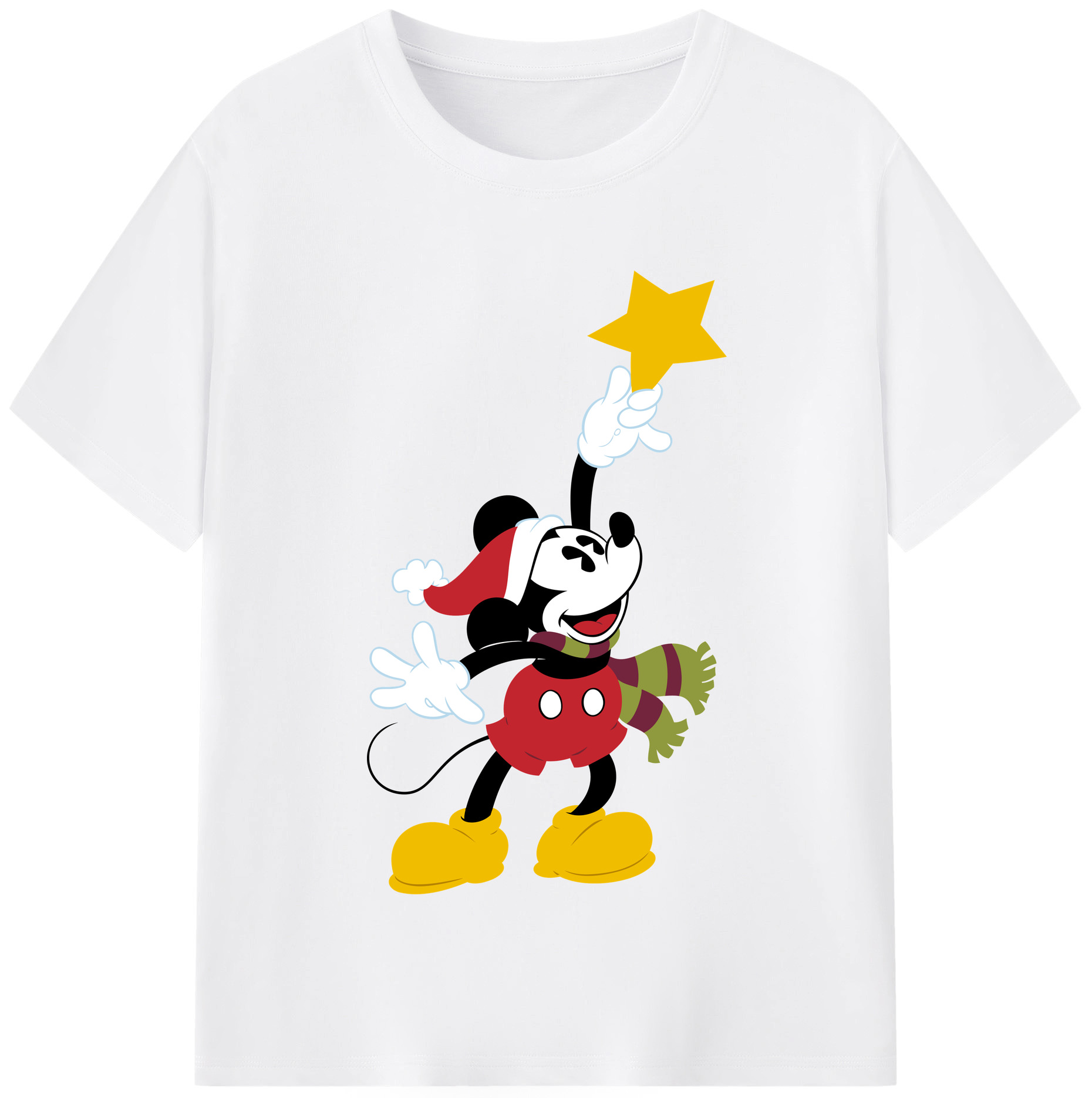 （画像用） ミッキーマウス Mickey Mouse 綿100％半袖Tシャツ（フロントプリント）