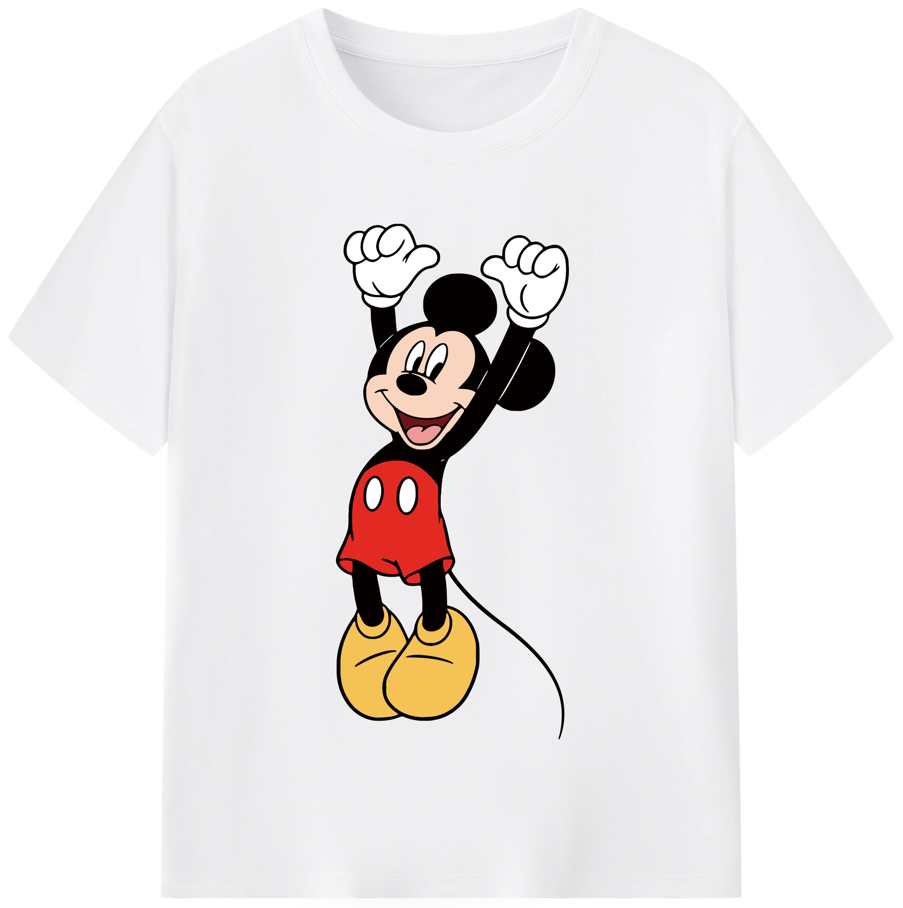 （画像用） ミッキーマウス Mickey Mouse 綿100％半袖Tシャツ（フロントプリント）