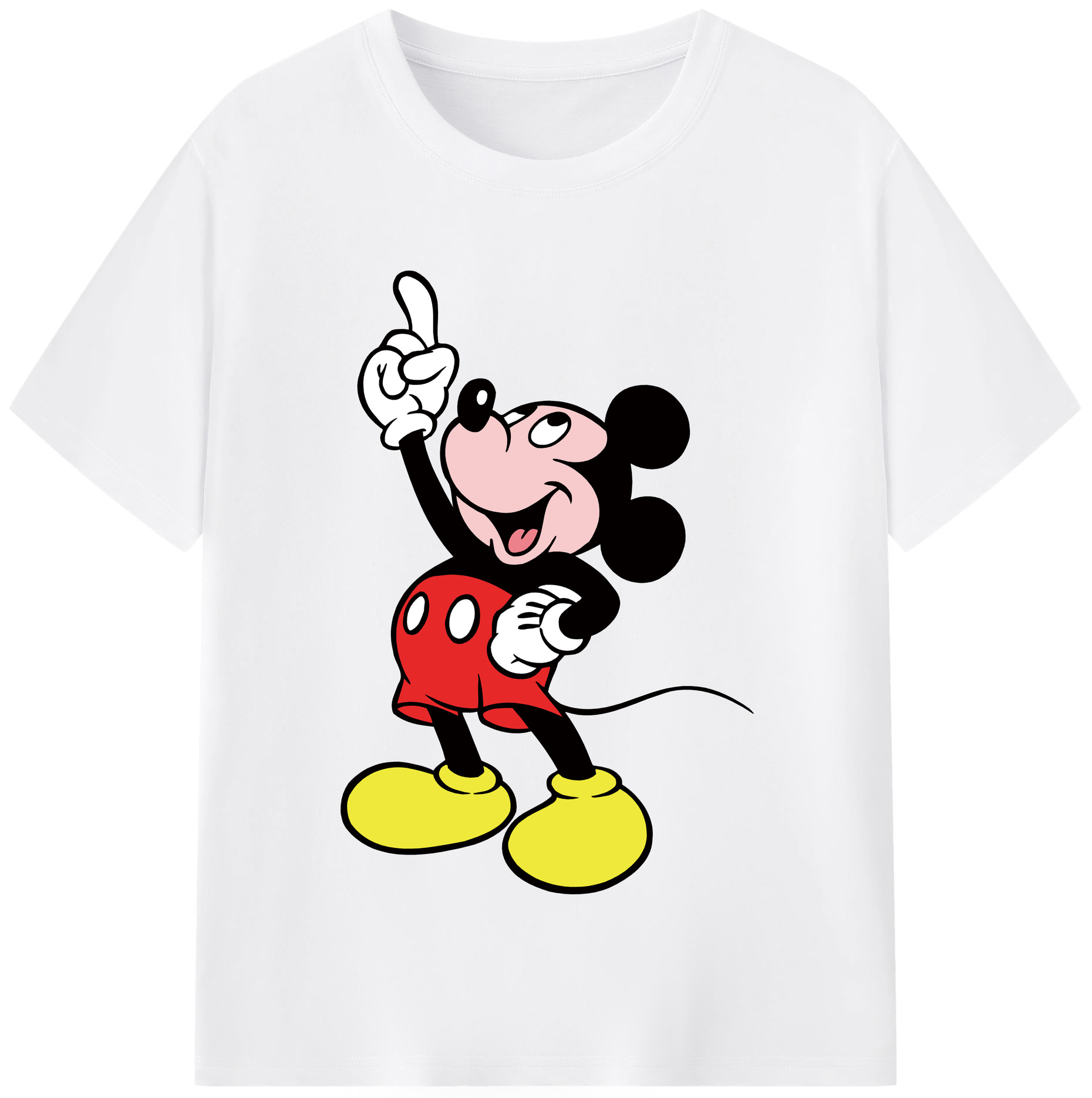（画像用） ミッキーマウス Mickey Mouse 綿100％半袖Tシャツ（フロントプリント）