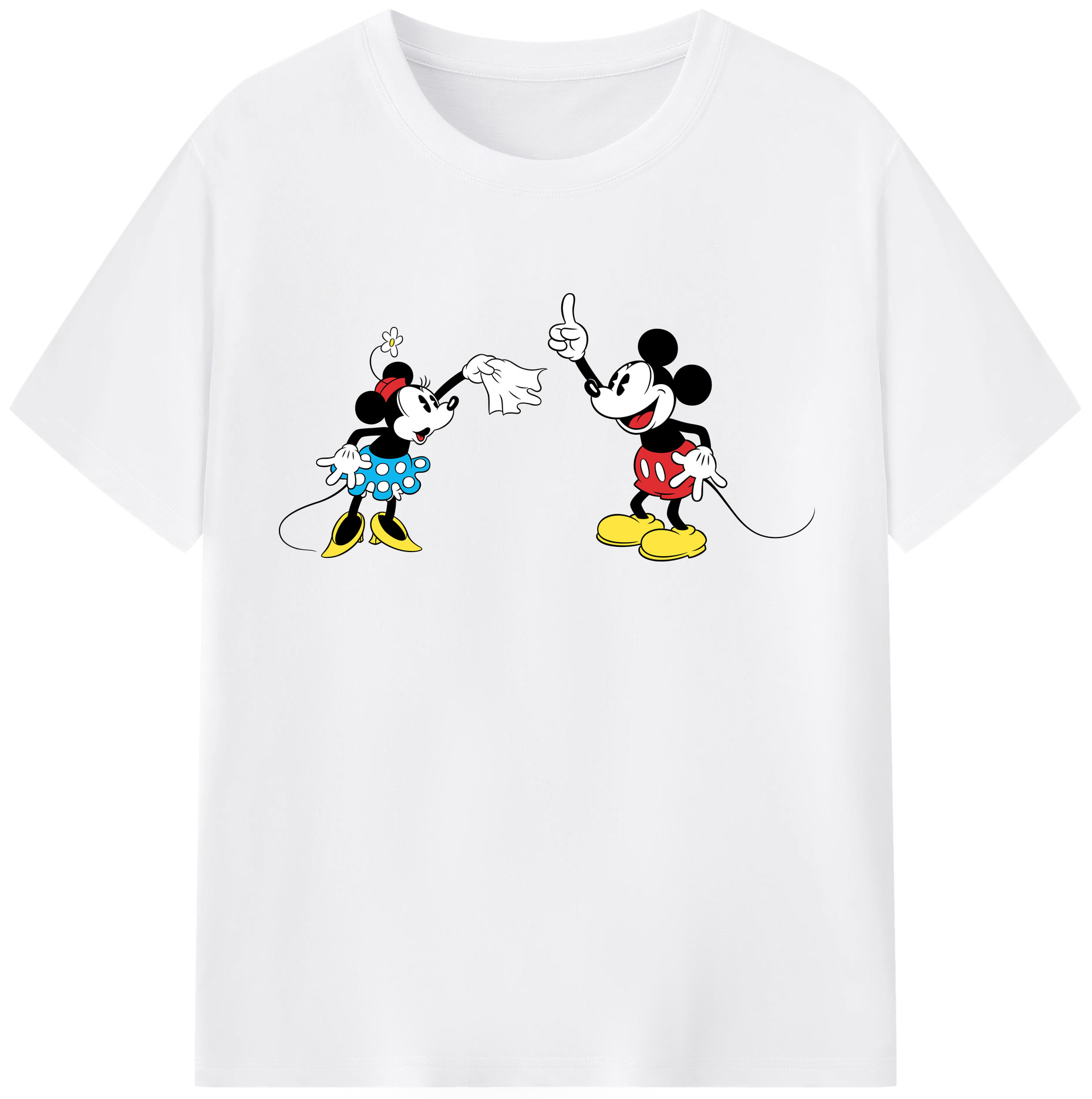 （画像用） ミッキーマウス Mickey Mouse 綿100％半袖Tシャツ（フロントプリント）