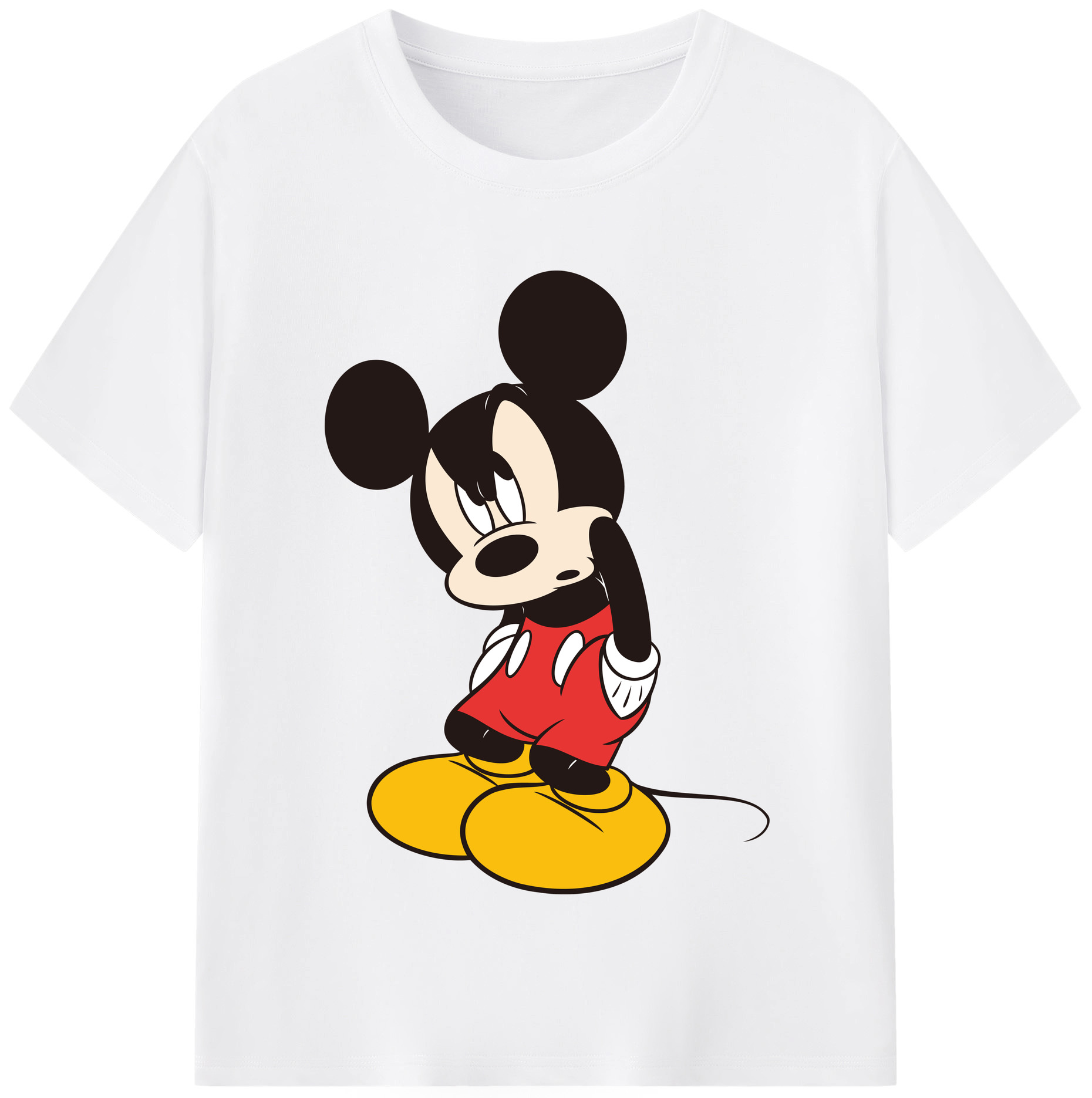 （画像用） ミッキーマウス Mickey Mouse 綿100％半袖Tシャツ（フロントプリント）