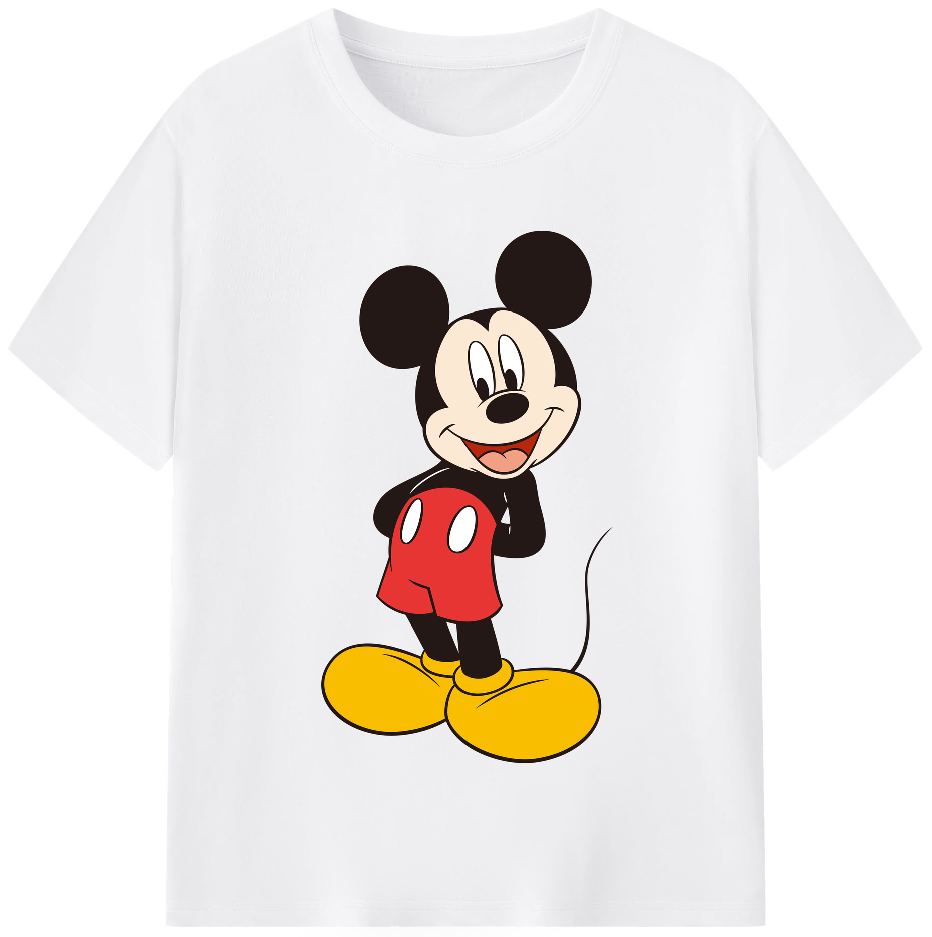 （画像用） ミッキーマウス Mickey Mouse 綿100％半袖Tシャツ（フロントプリント）