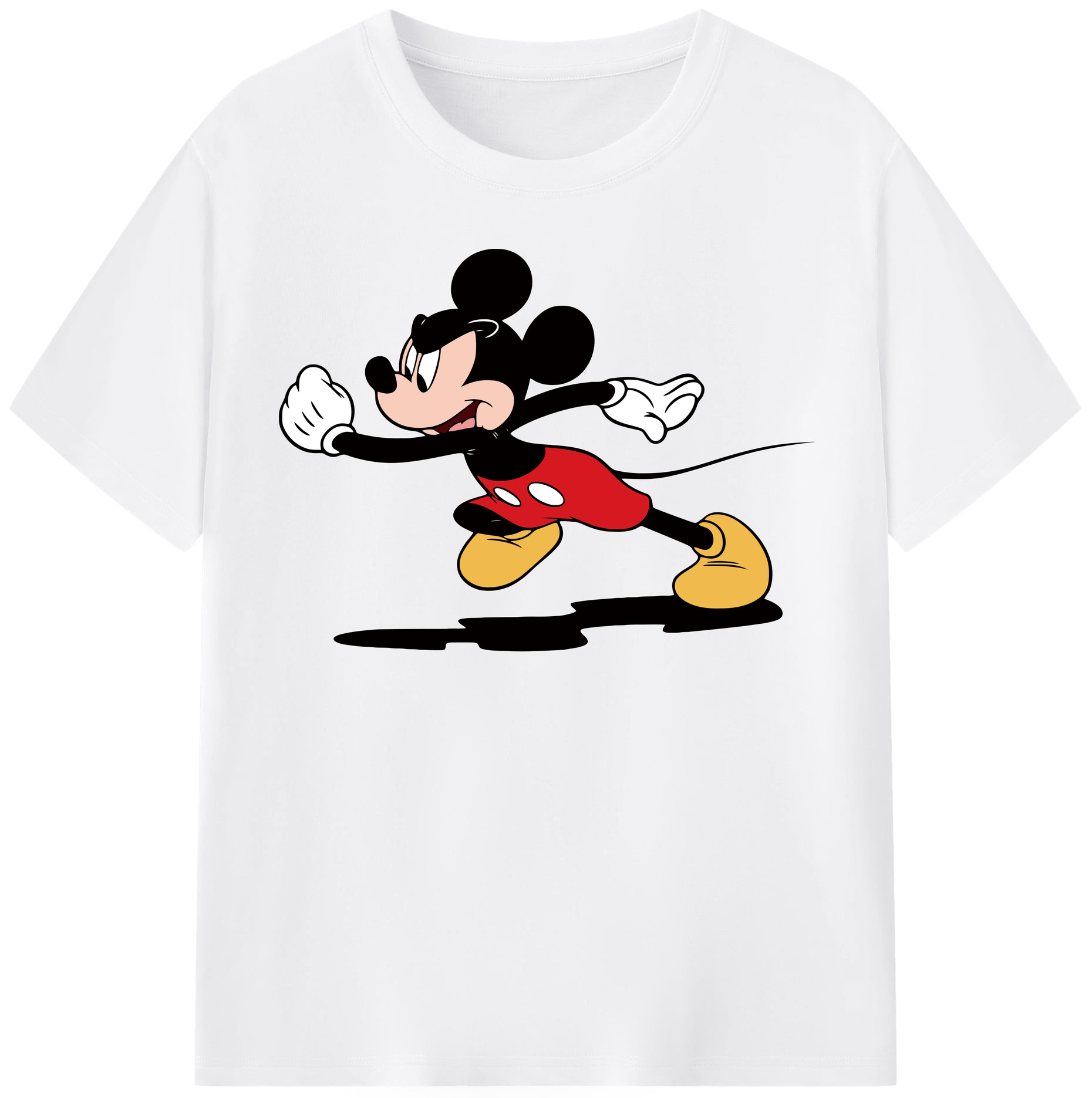 （画像用） ミッキーマウス Mickey Mouse 綿100％半袖Tシャツ（フロントプリント）