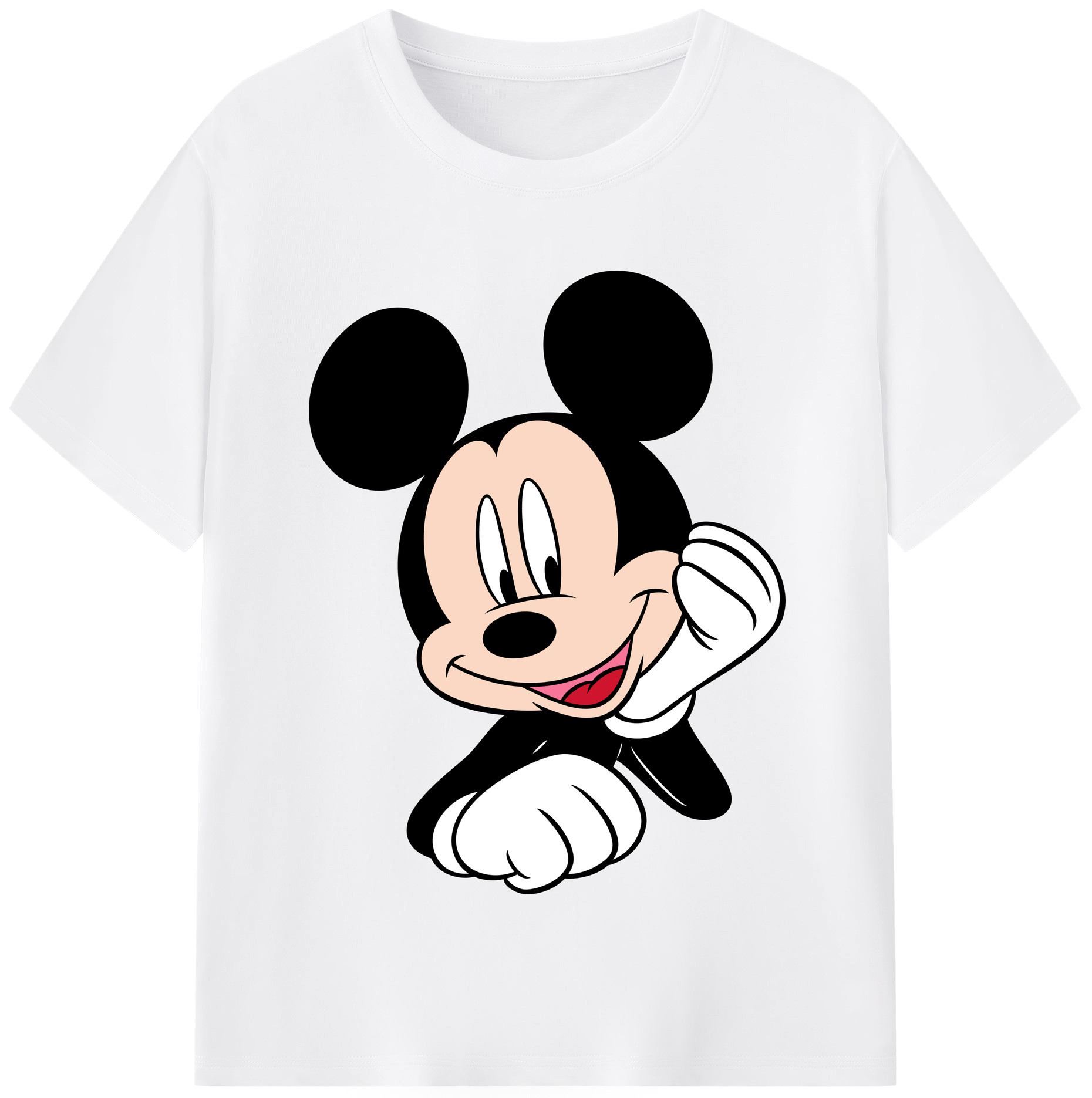 （画像用） ミッキーマウス Mickey Mouse 綿100％半袖Tシャツ（フロントプリント）