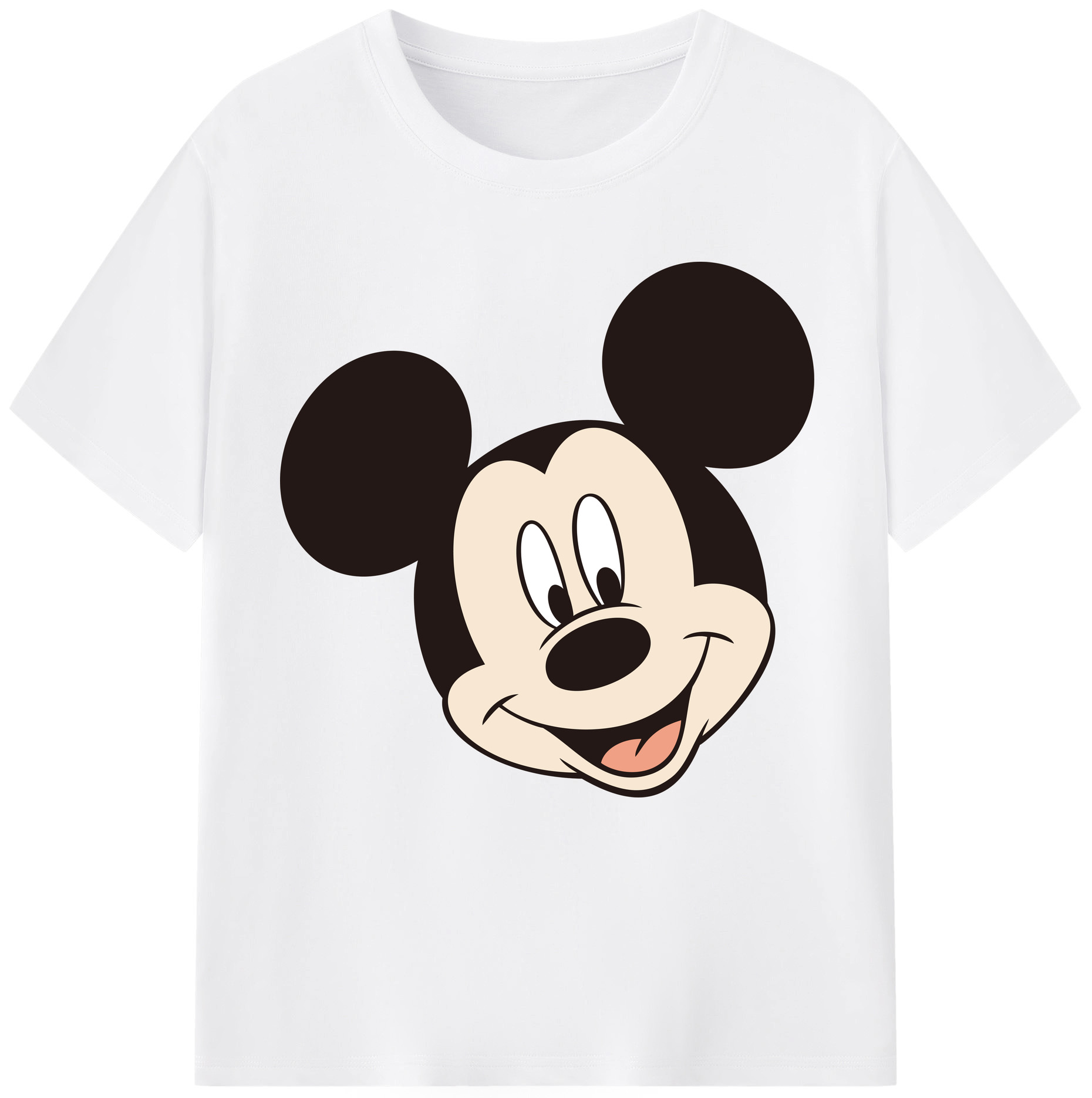 （画像用） ミッキーマウス Mickey Mouse 綿100％半袖Tシャツ（フロントプリント）