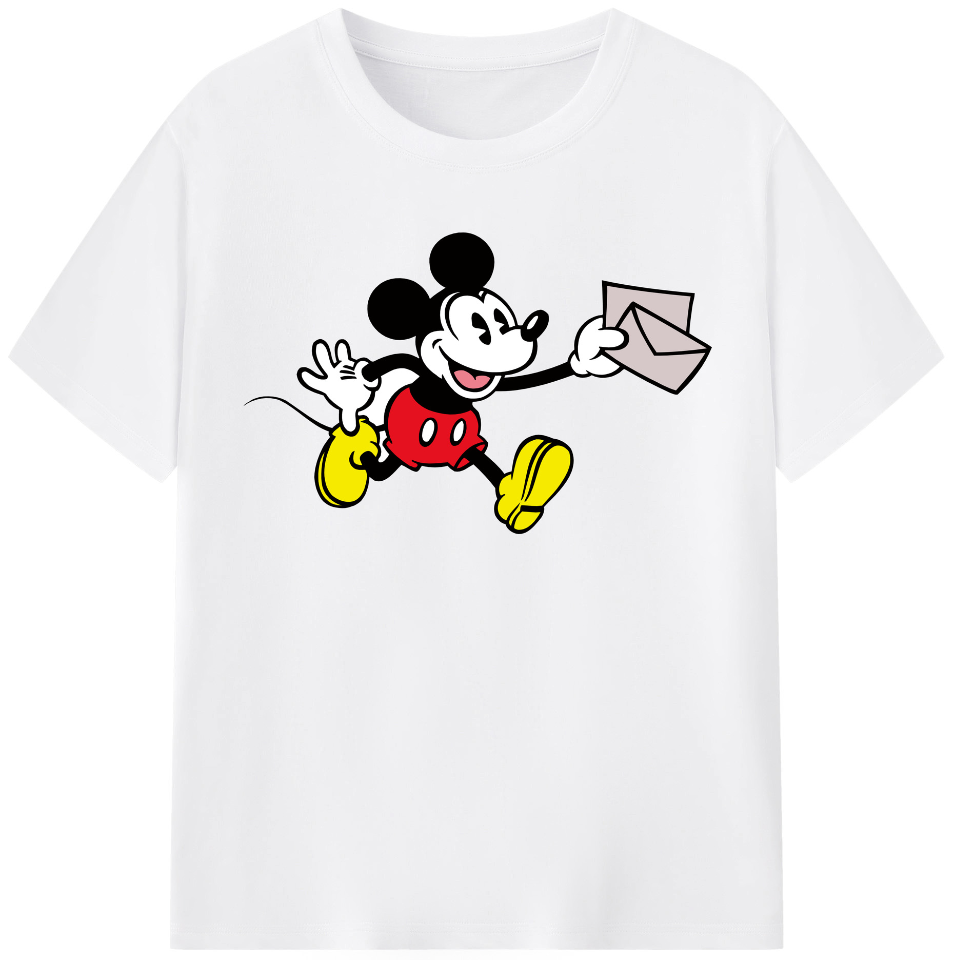 （画像用） ミッキーマウス Mickey Mouse 綿100％半袖Tシャツ（フロントプリント）