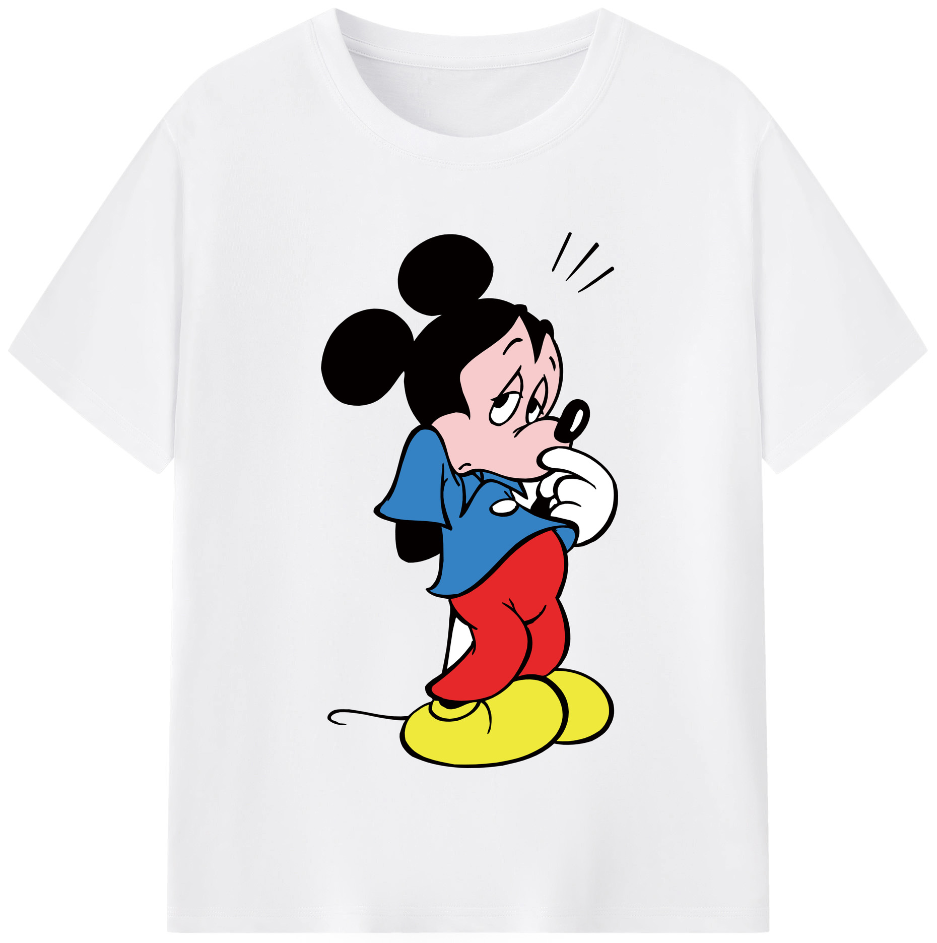 （画像用） ミッキーマウス Mickey Mouse 綿100％半袖Tシャツ（フロントプリント）