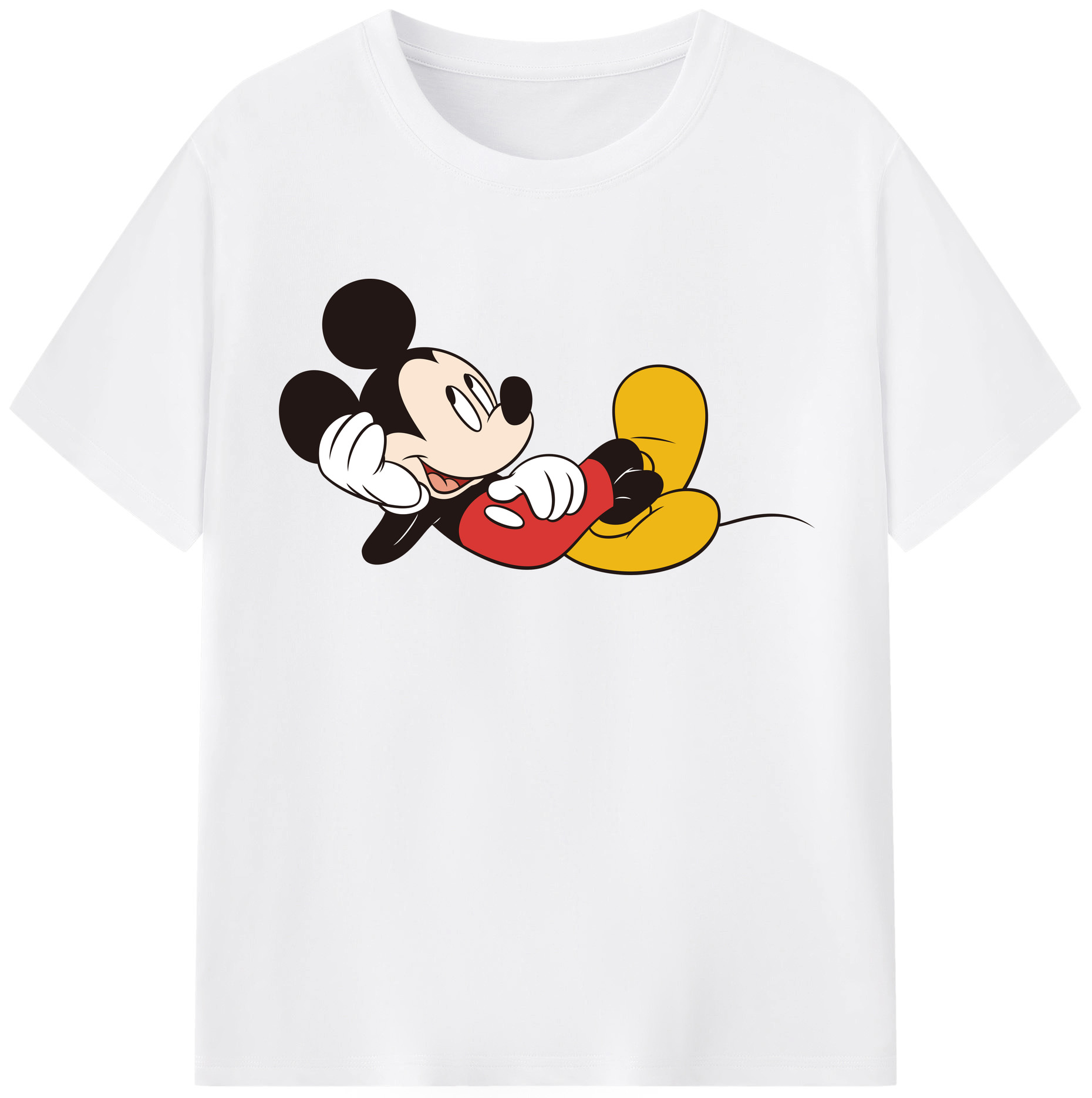 （画像用） ミッキーマウス Mickey Mouse 綿100％半袖Tシャツ（フロントプリント）
