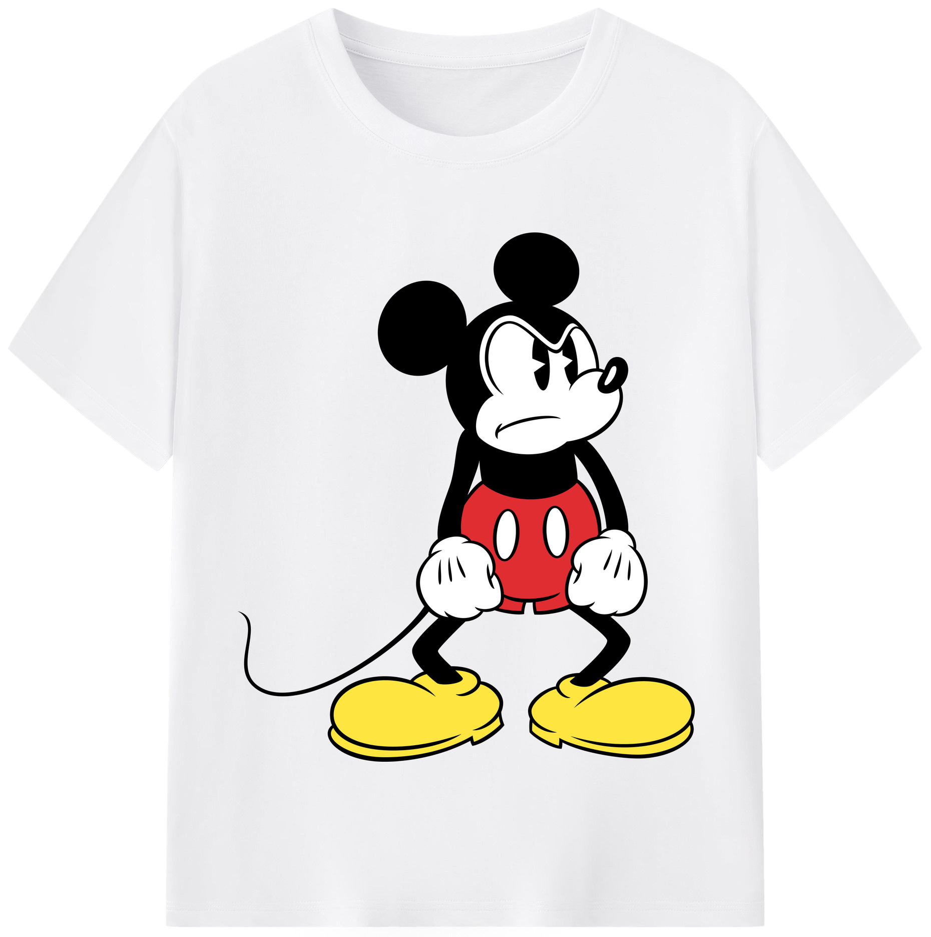 （画像用） ミッキーマウス Mickey Mouse 綿100％半袖Tシャツ（フロントプリント）