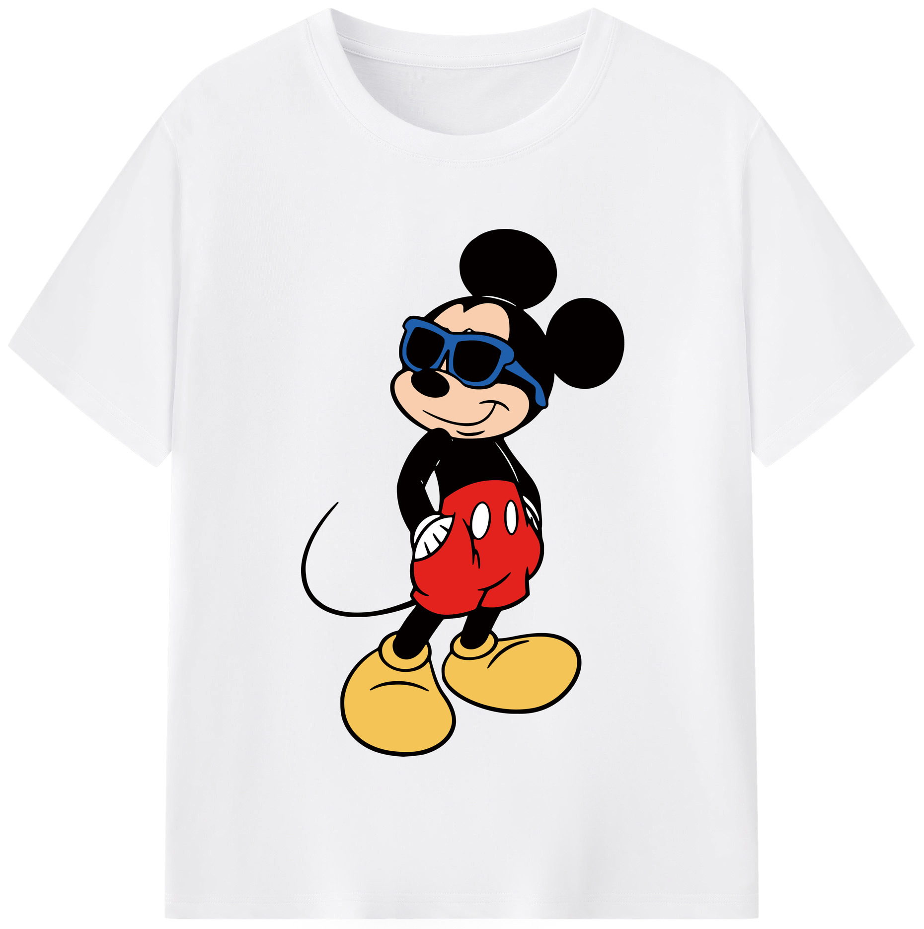 （画像用） ミッキーマウス Mickey Mouse 綿100％半袖Tシャツ（フロントプリント）