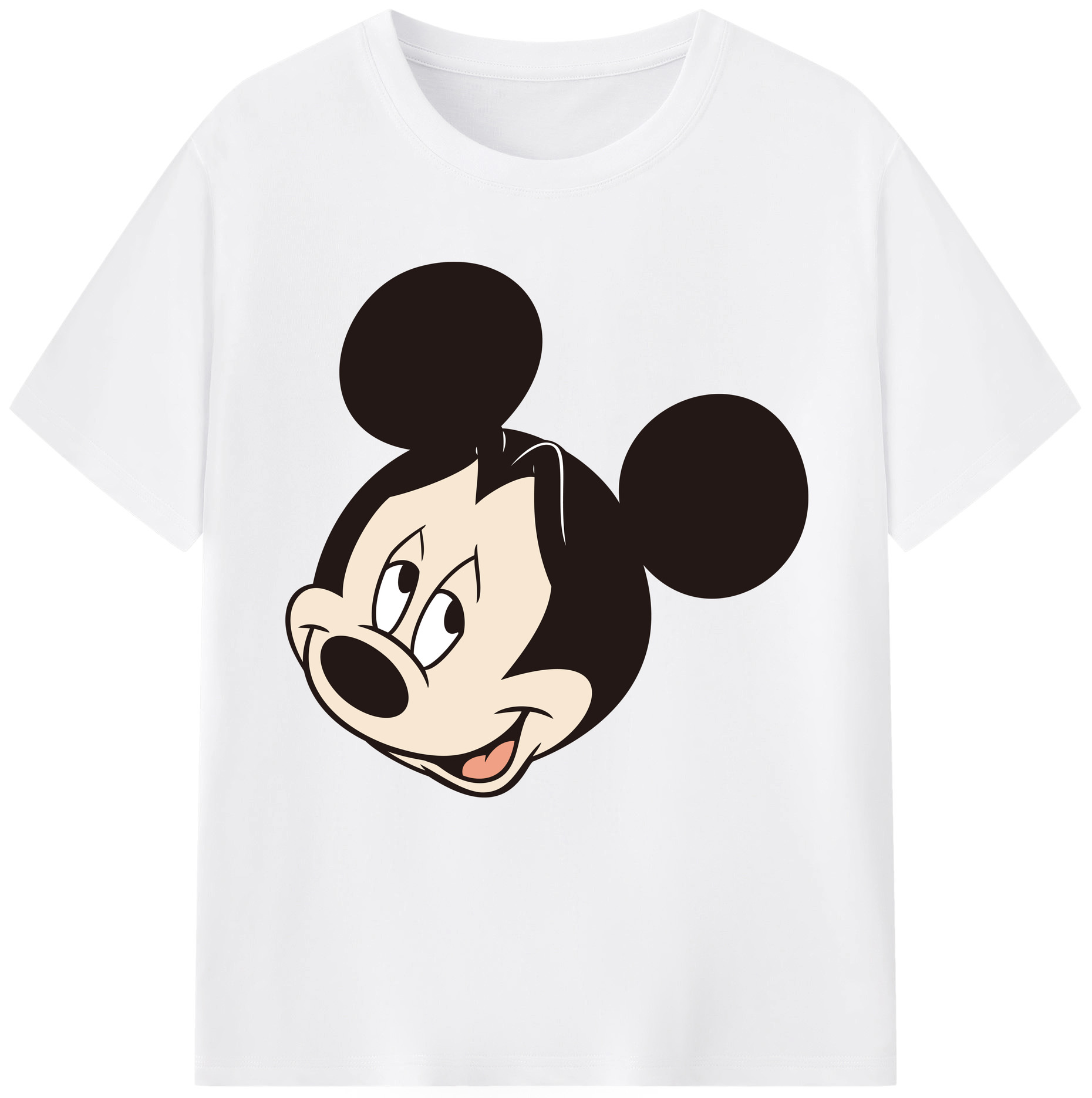 （画像用） ミッキーマウス Mickey Mouse 綿100％半袖Tシャツ（フロントプリント）
