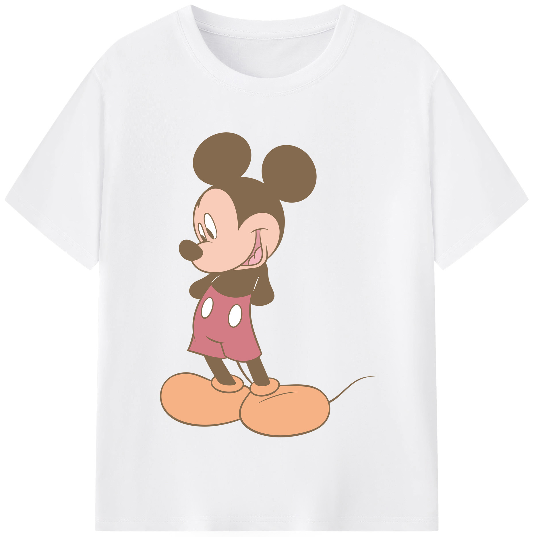 （画像用） ミッキーマウス Mickey Mouse 綿100％半袖Tシャツ（フロントプリント）