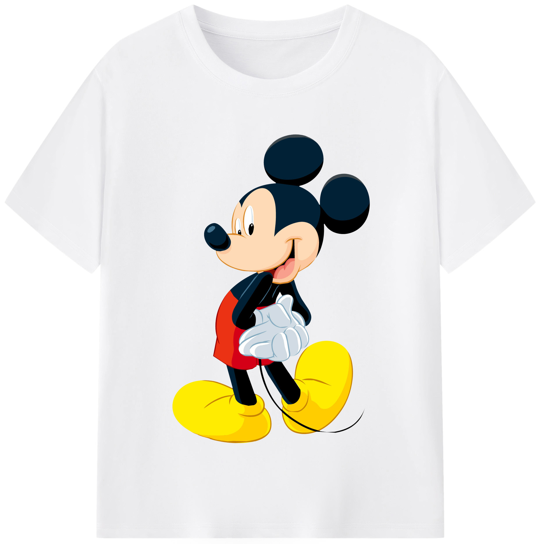 （画像用） ミッキーマウス Mickey Mouse 綿100％半袖Tシャツ（フロントプリント）