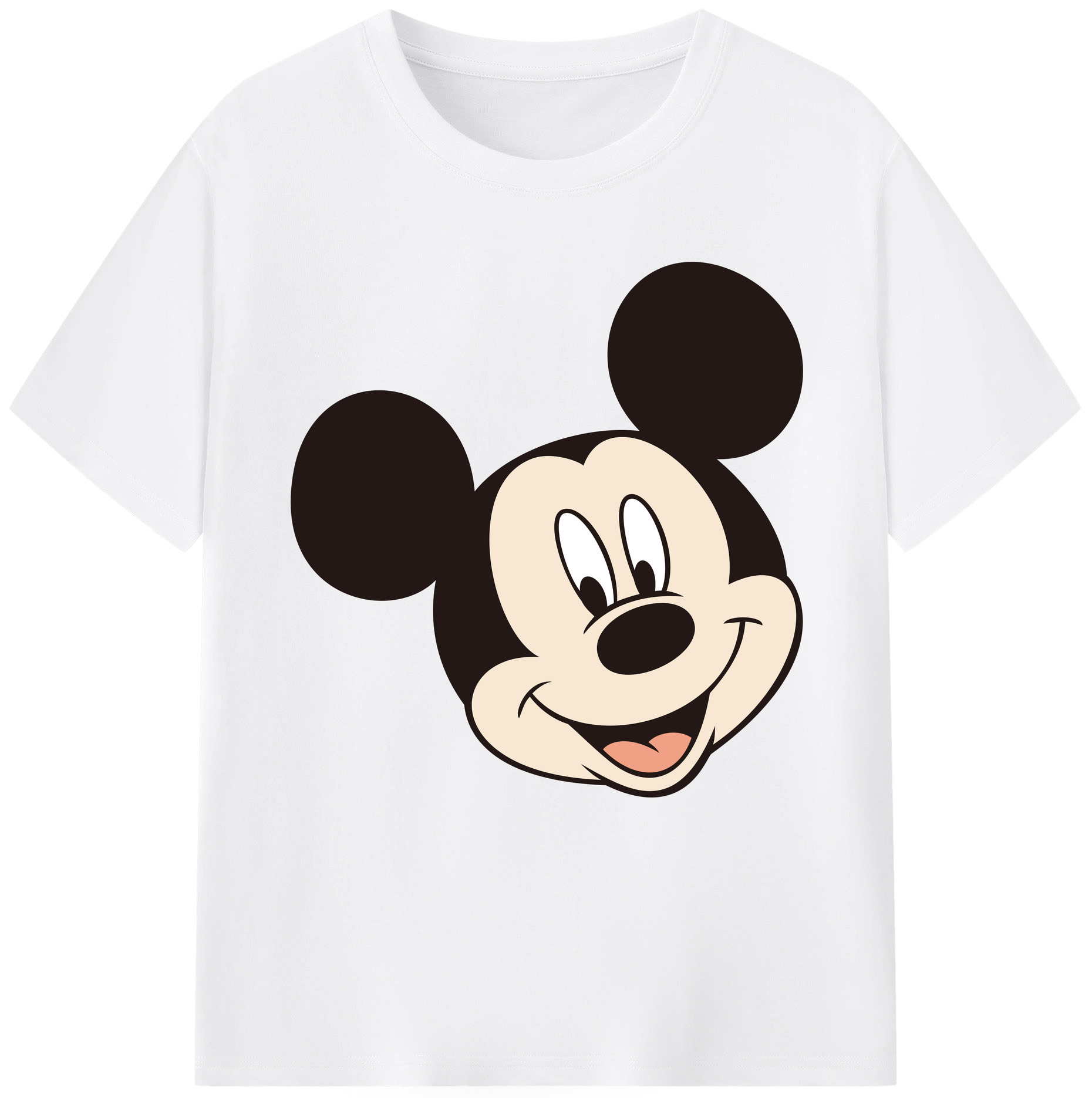 （画像用） ミッキーマウス Mickey Mouse 綿100％半袖Tシャツ（フロントプリント）