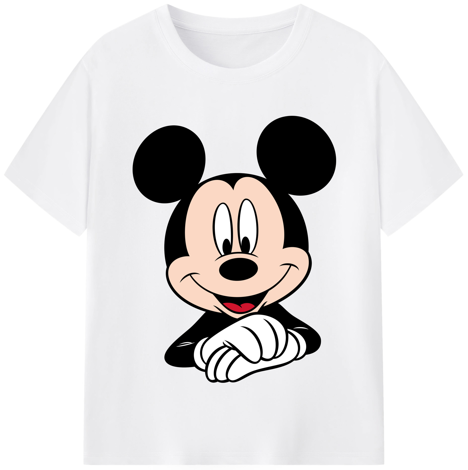（画像用） ミッキーマウス Mickey Mouse 綿100％半袖Tシャツ（フロントプリント）