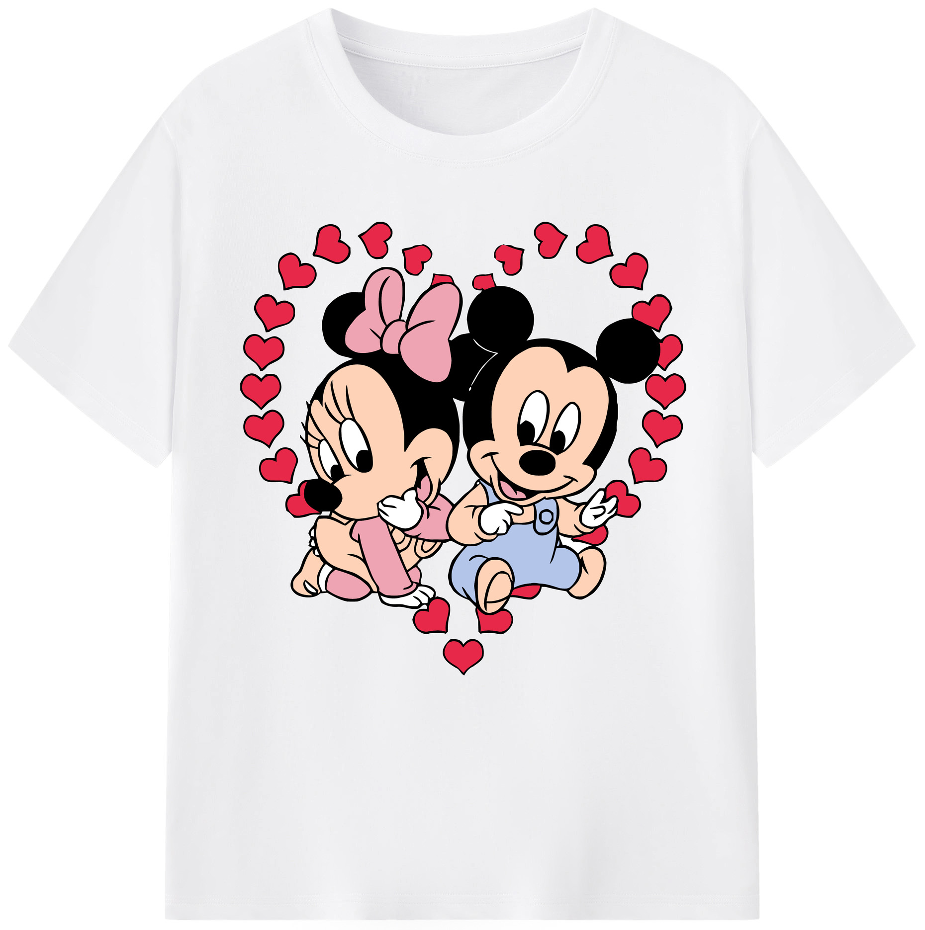 （画像用） ミッキーマウス Mickey Mouse 綿100％半袖Tシャツ（フロントプリント）