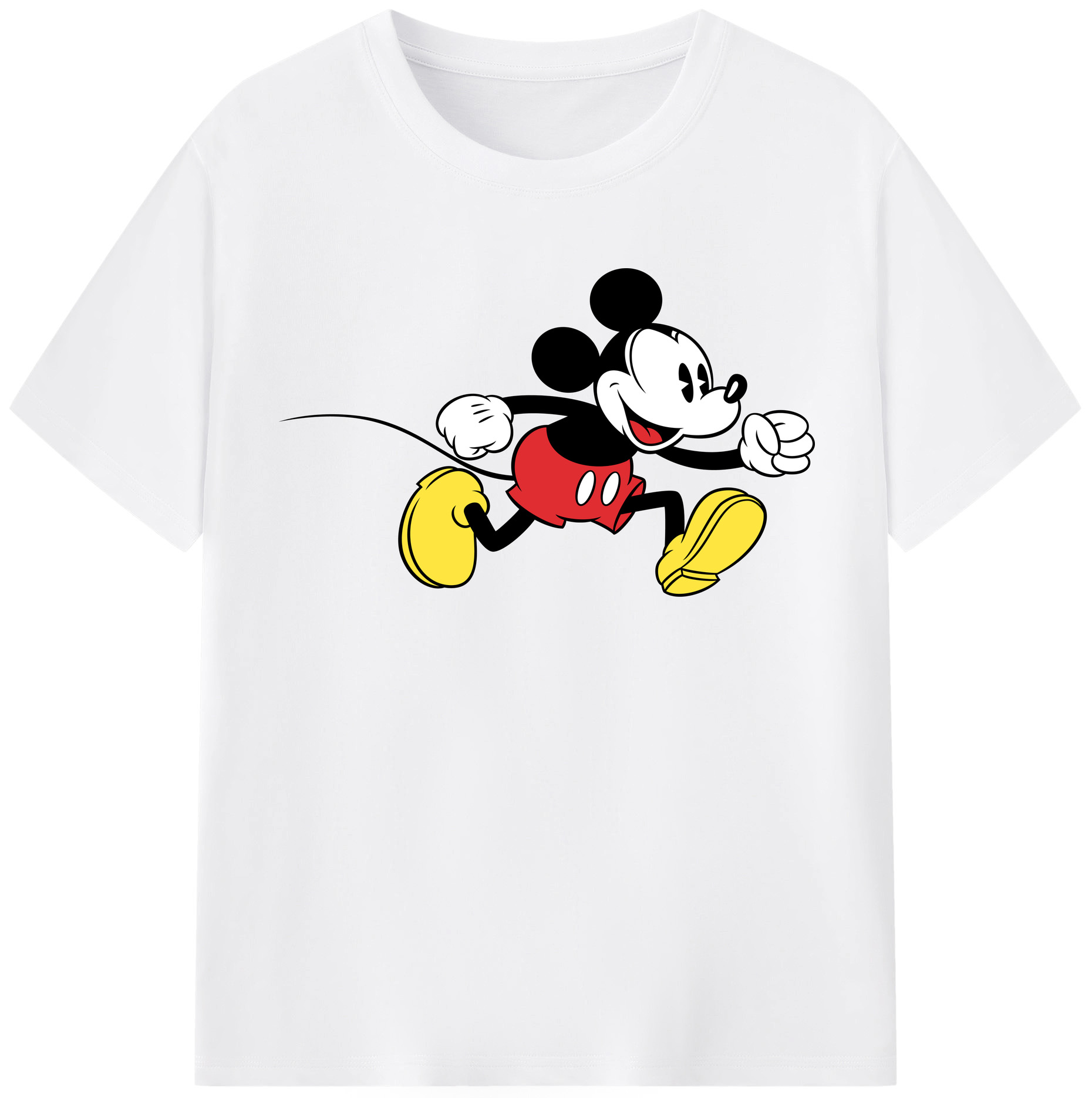 （画像用） ミッキーマウス Mickey Mouse 綿100％半袖Tシャツ（フロントプリント）