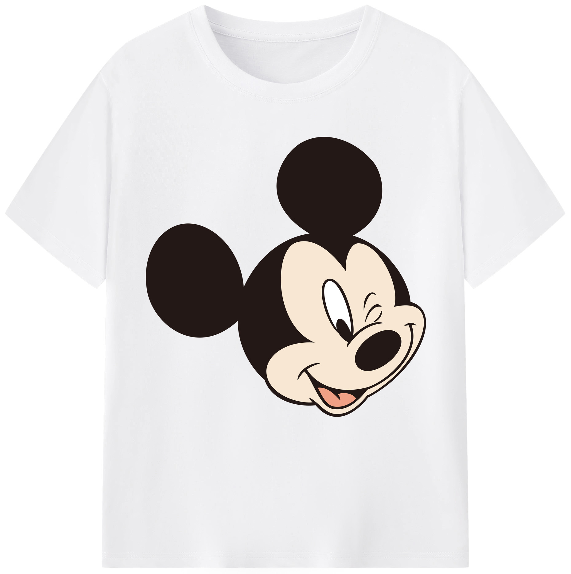 （画像用） ミッキーマウス Mickey Mouse 綿100％半袖Tシャツ（フロントプリント）