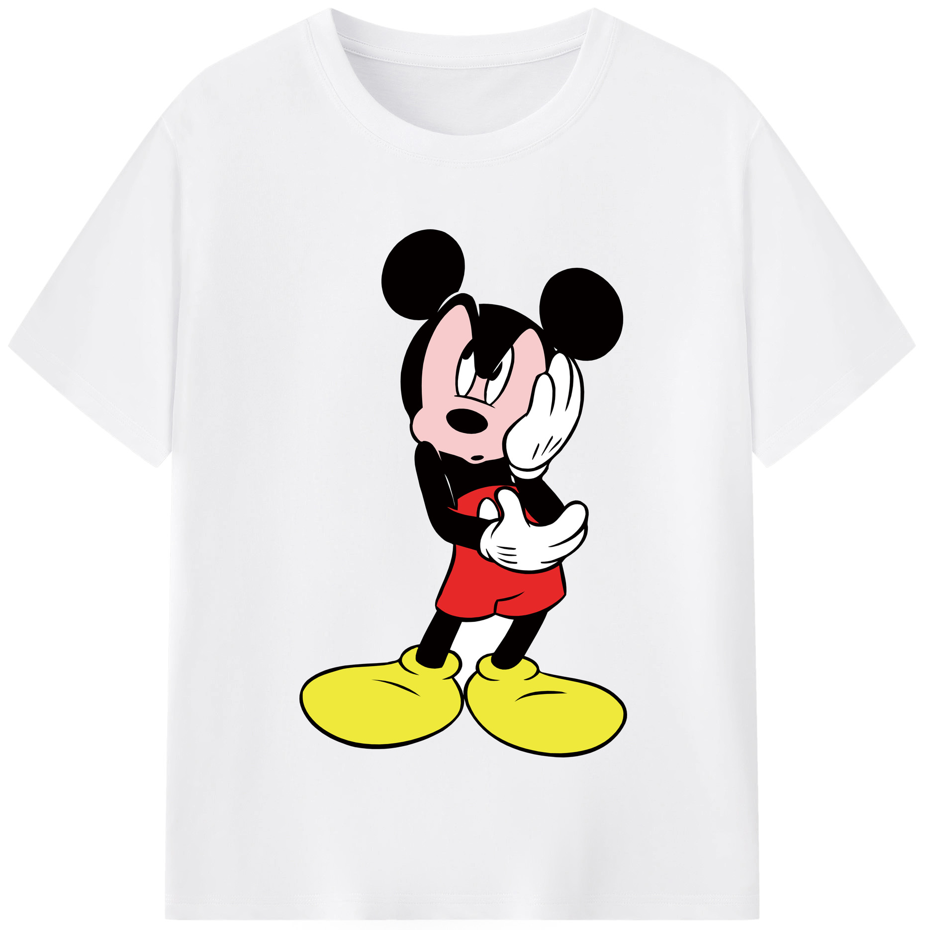 （画像用） ミッキーマウス Mickey Mouse 綿100％半袖Tシャツ（フロントプリント）