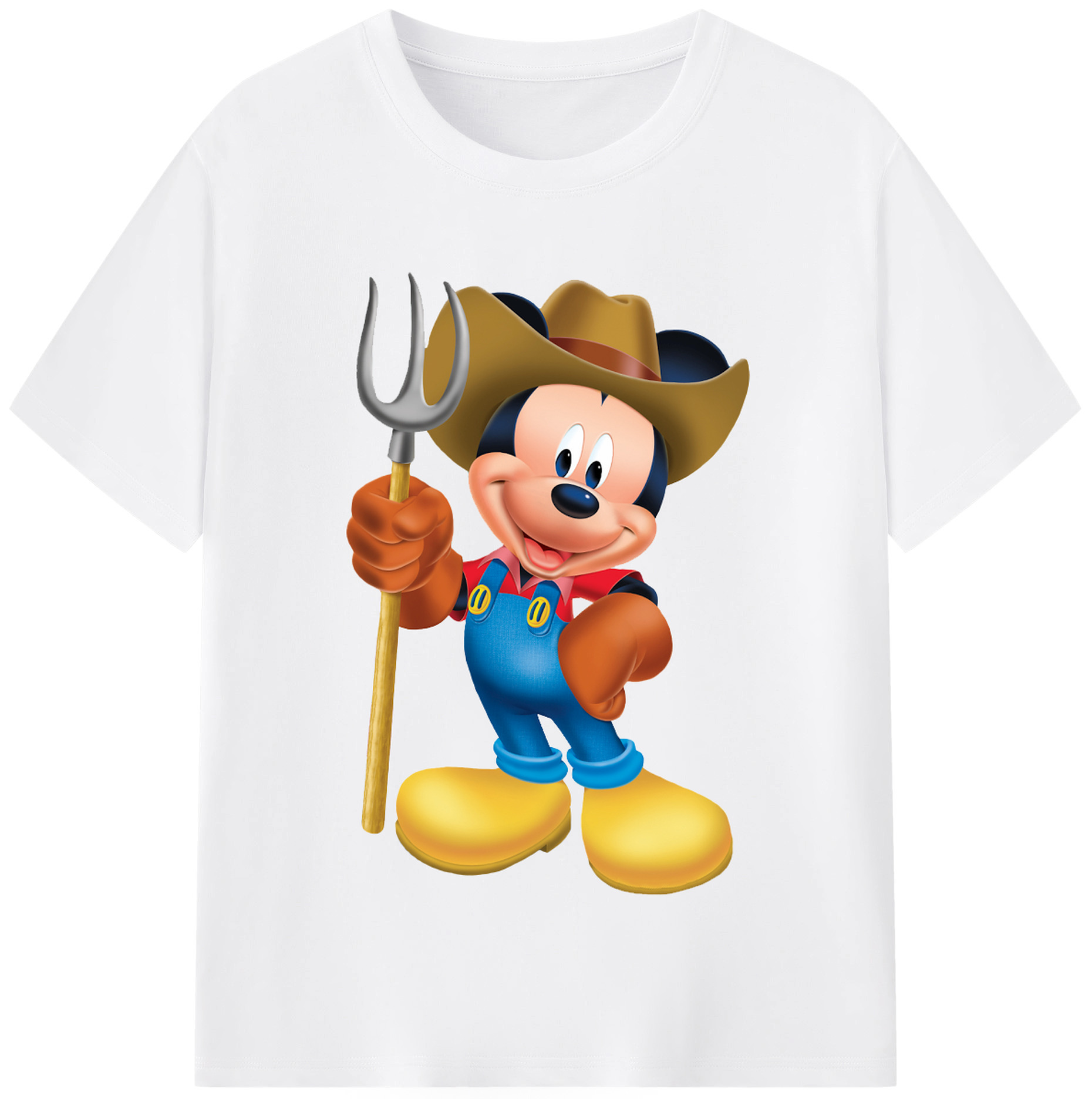 （画像用） ミッキーマウス Mickey Mouse 綿100％半袖Tシャツ（フロントプリント）