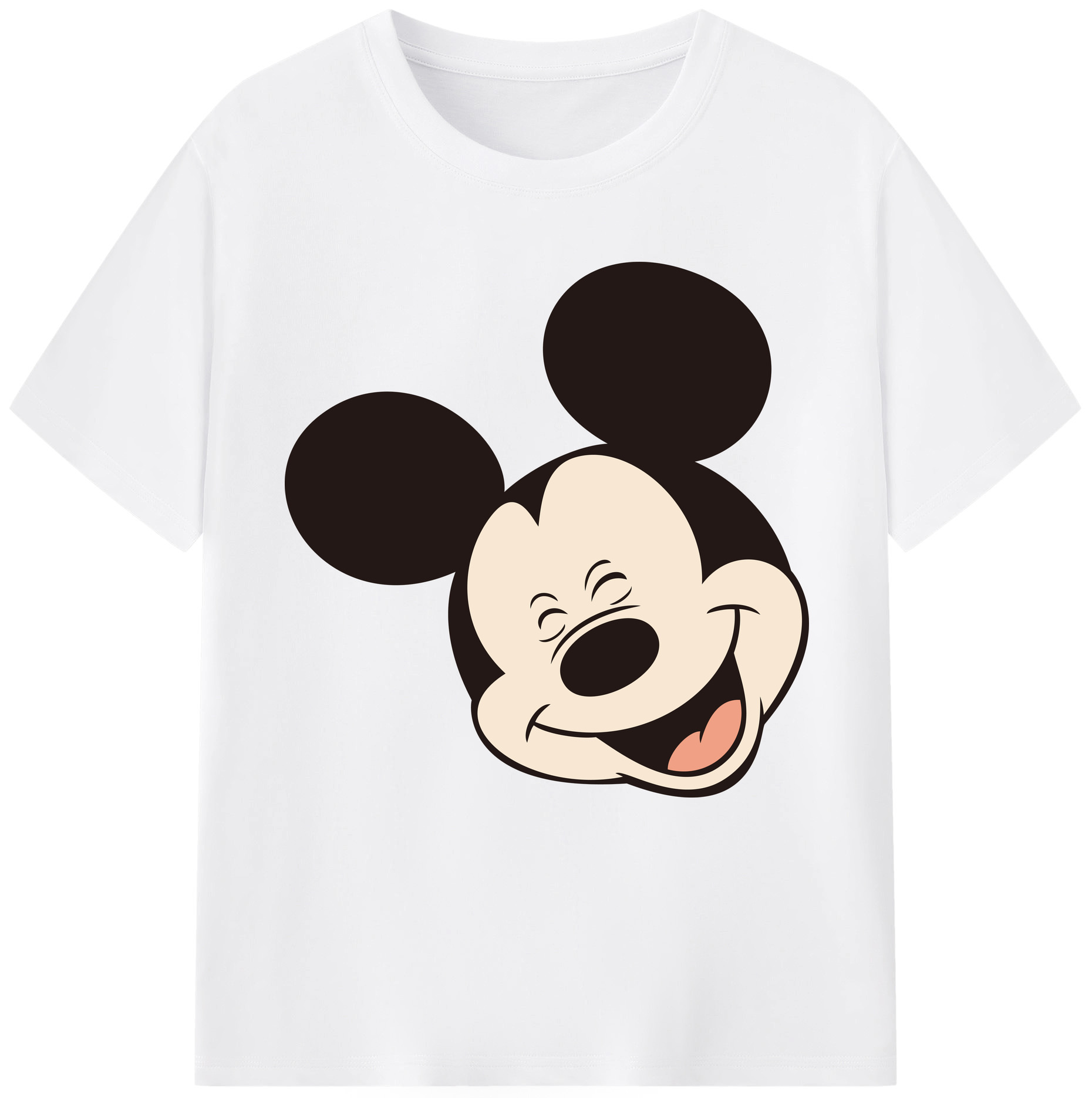 （画像用） ミッキーマウス Mickey Mouse 綿100％半袖Tシャツ（フロントプリント）