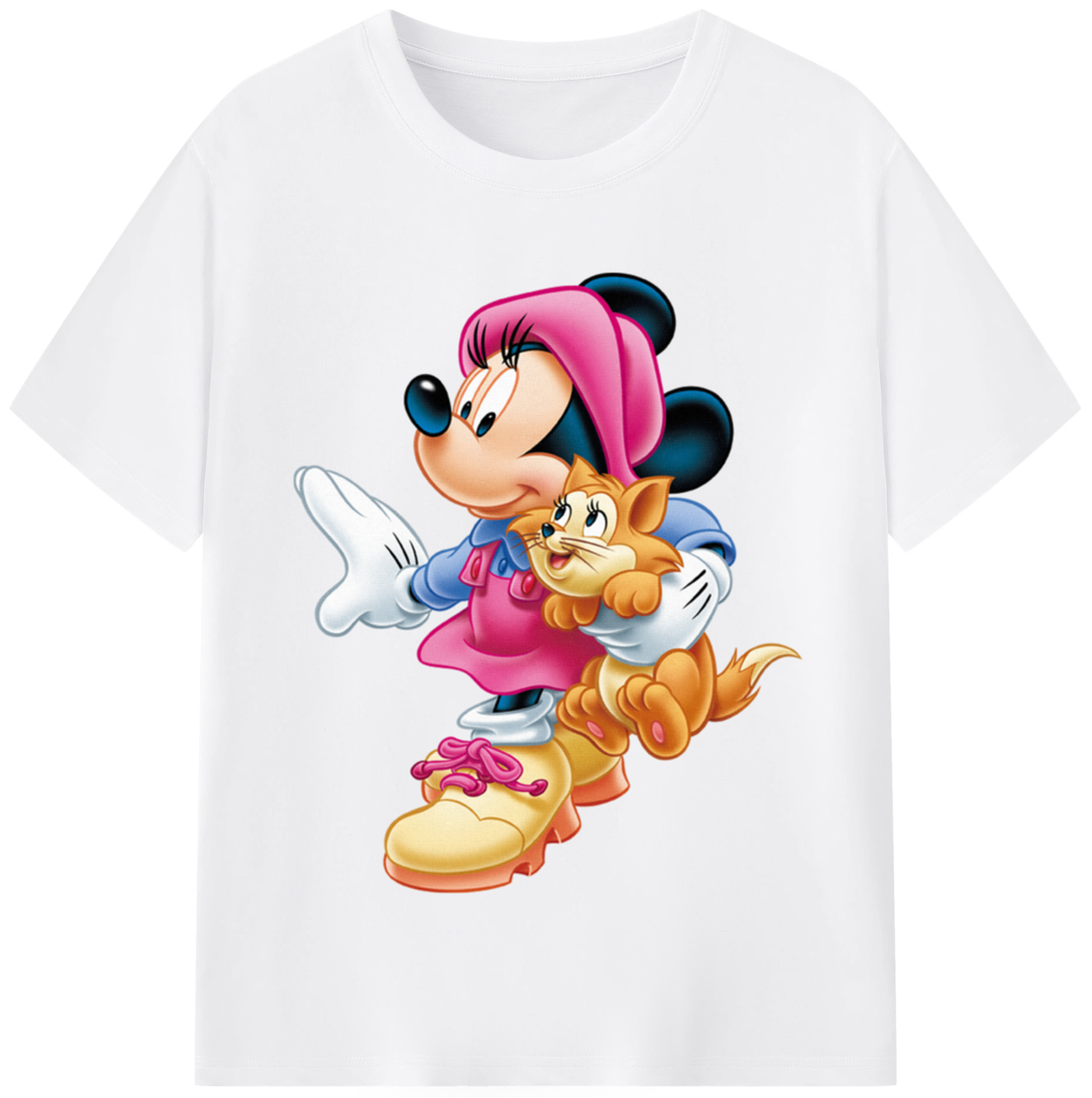 （画像用） ミッキーマウス Mickey Mouse 綿100％半袖Tシャツ（フロントプリント）