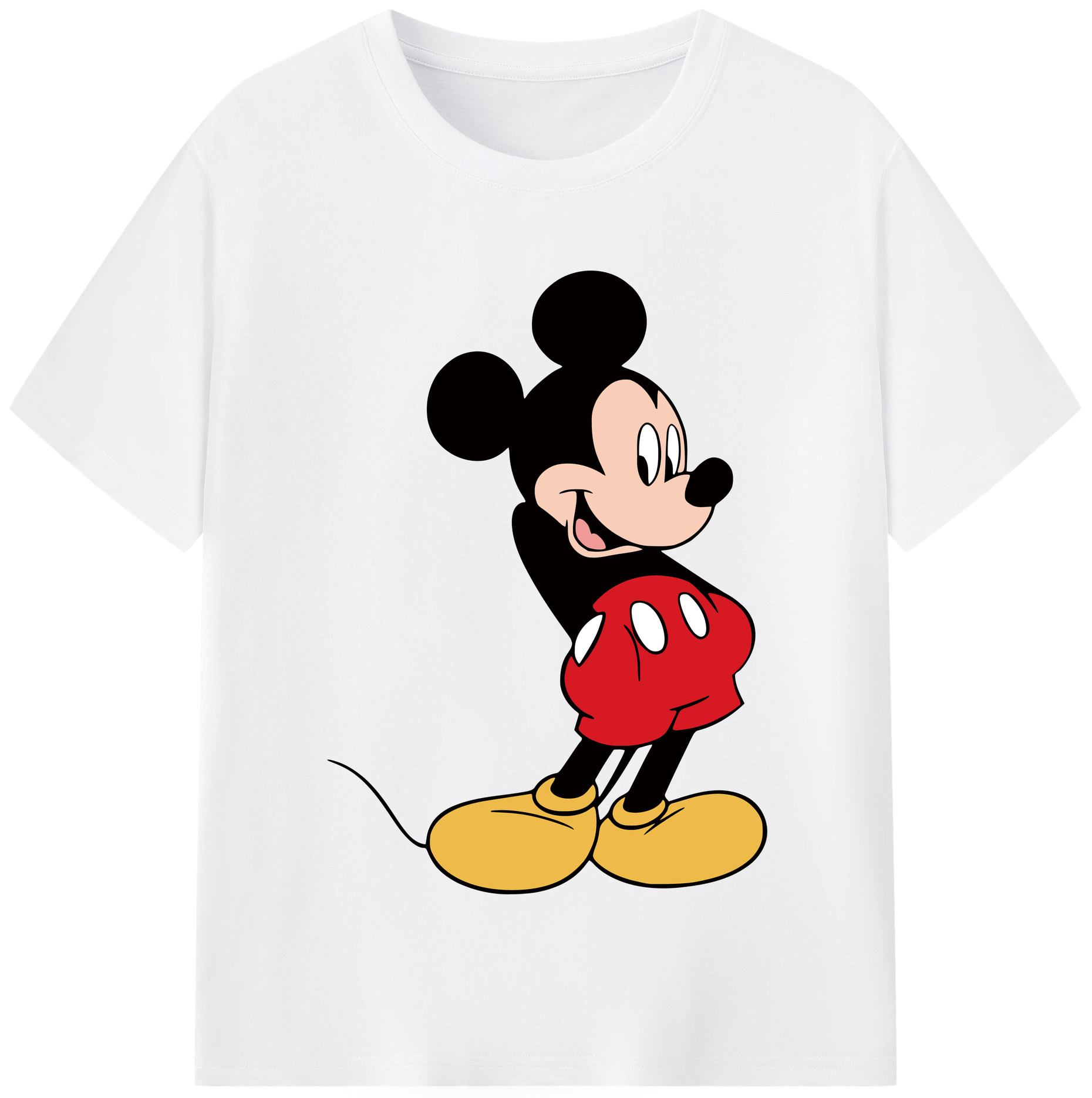 （画像用） ミッキーマウス Mickey Mouse 綿100％半袖Tシャツ（フロントプリント）