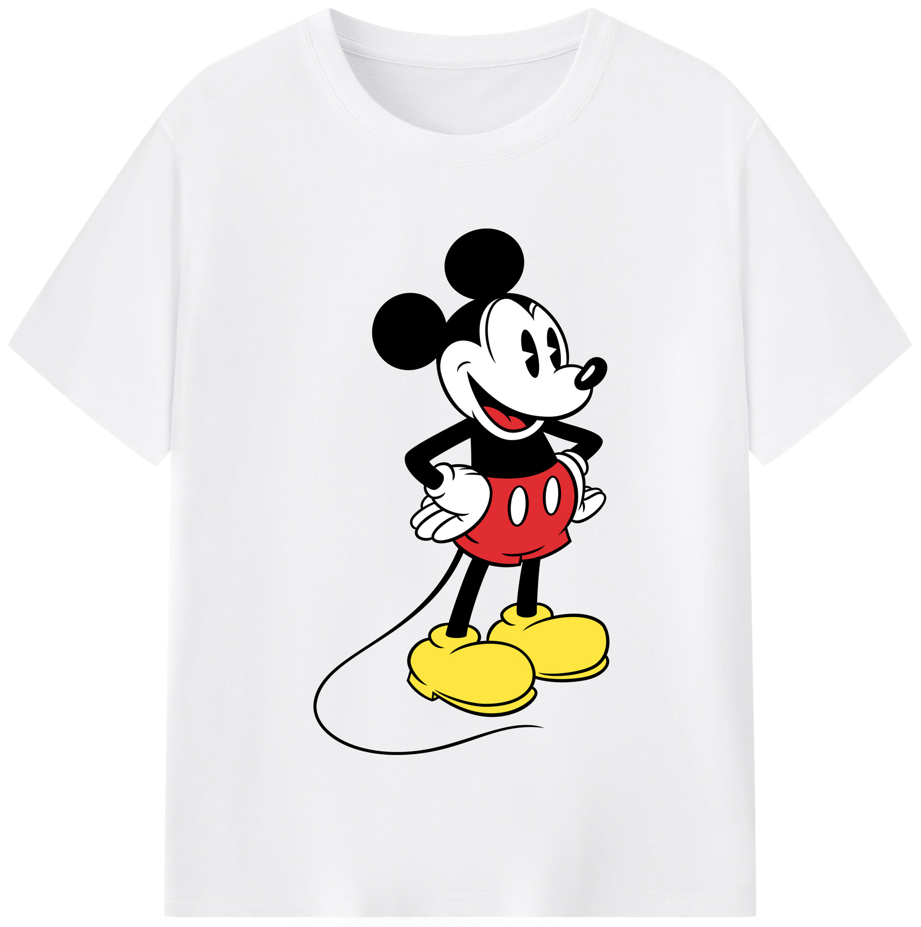 （画像用） ミッキーマウス Mickey Mouse 綿100％半袖Tシャツ（フロントプリント）