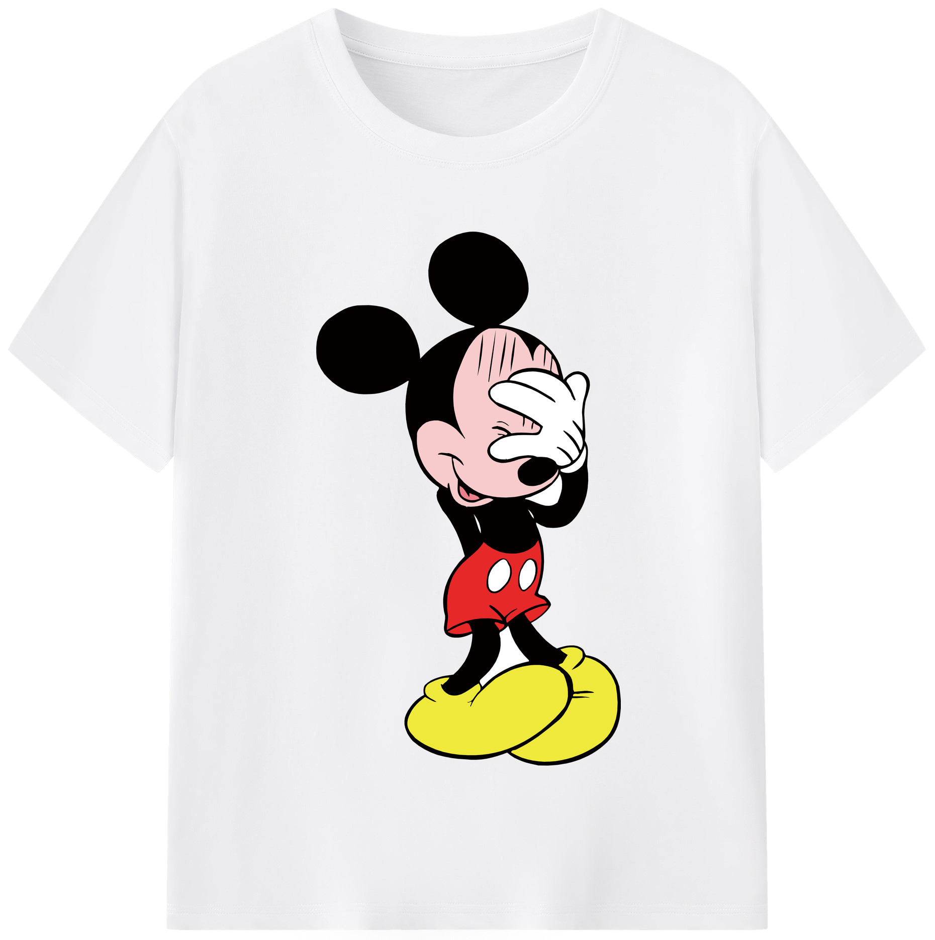 （画像用） ミッキーマウス Mickey Mouse 綿100％半袖Tシャツ（フロントプリント）