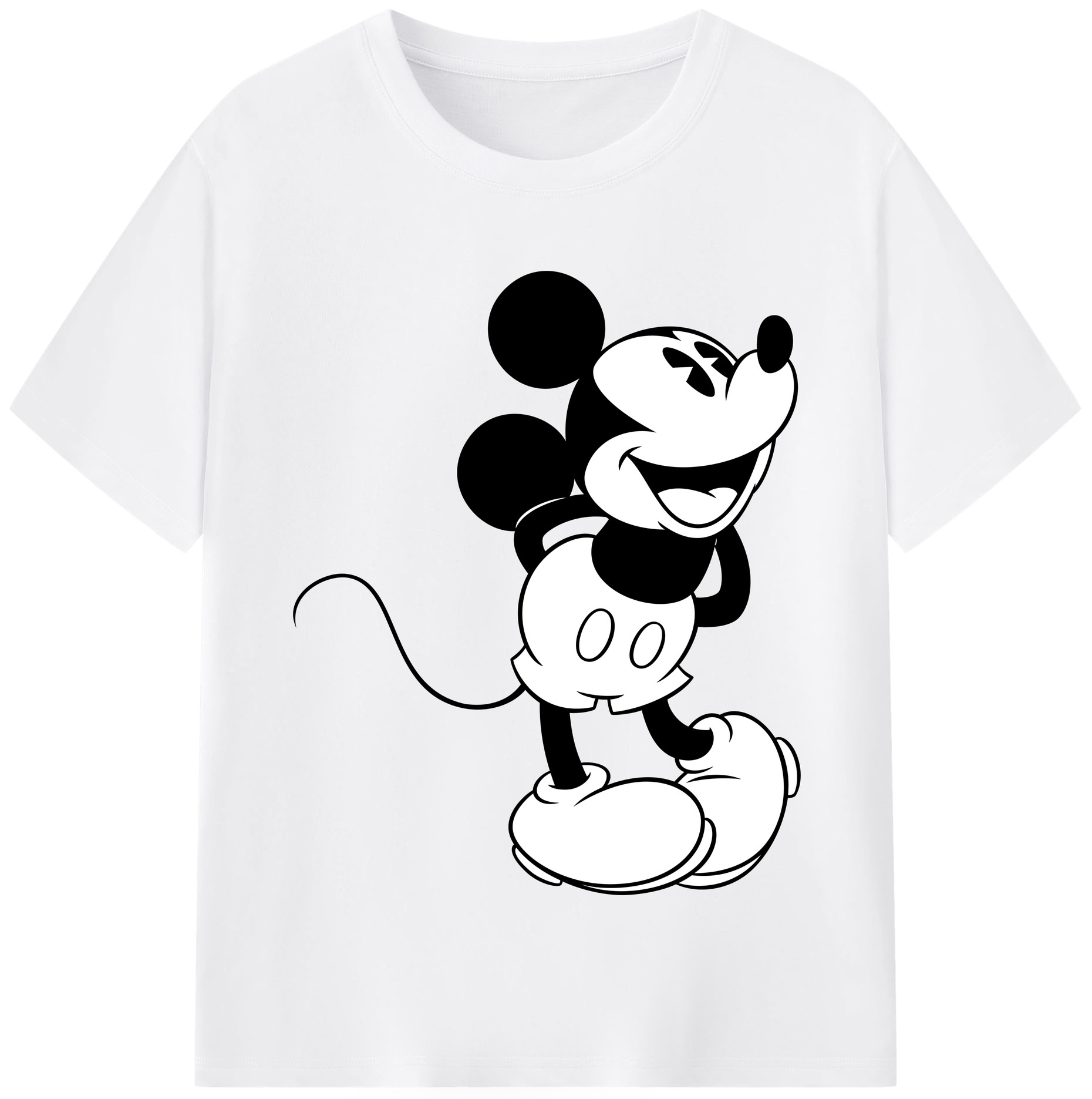 （画像用） ミッキーマウス Mickey Mouse 綿100％半袖Tシャツ（フロントプリント）