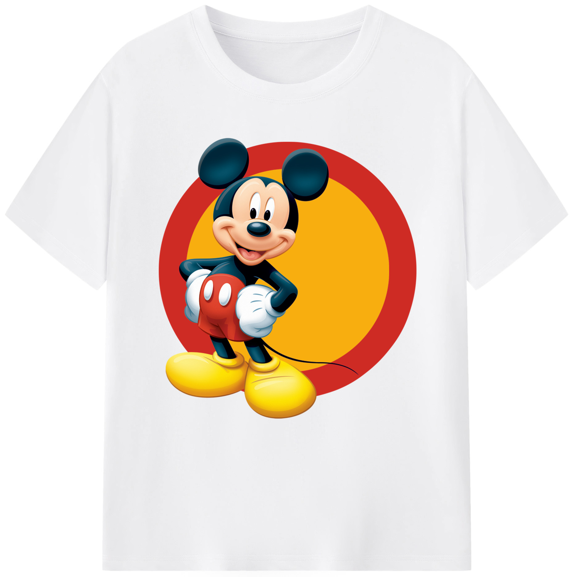 （画像用） ミッキーマウス Mickey Mouse 綿100％半袖Tシャツ（フロントプリント）
