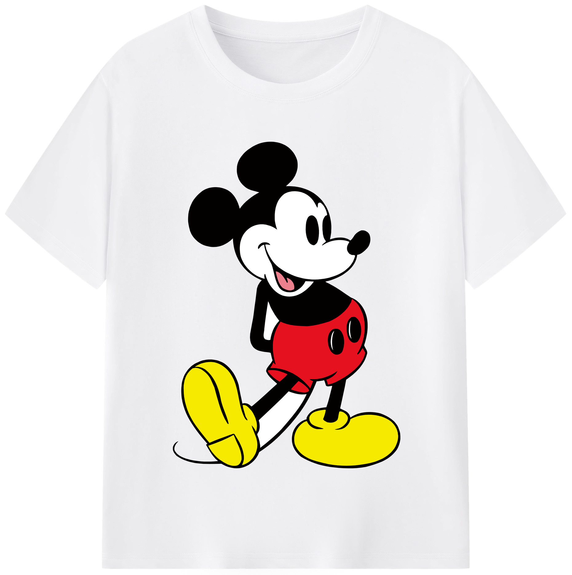（画像用） ミッキーマウス Mickey Mouse 綿100％半袖Tシャツ（フロントプリント）