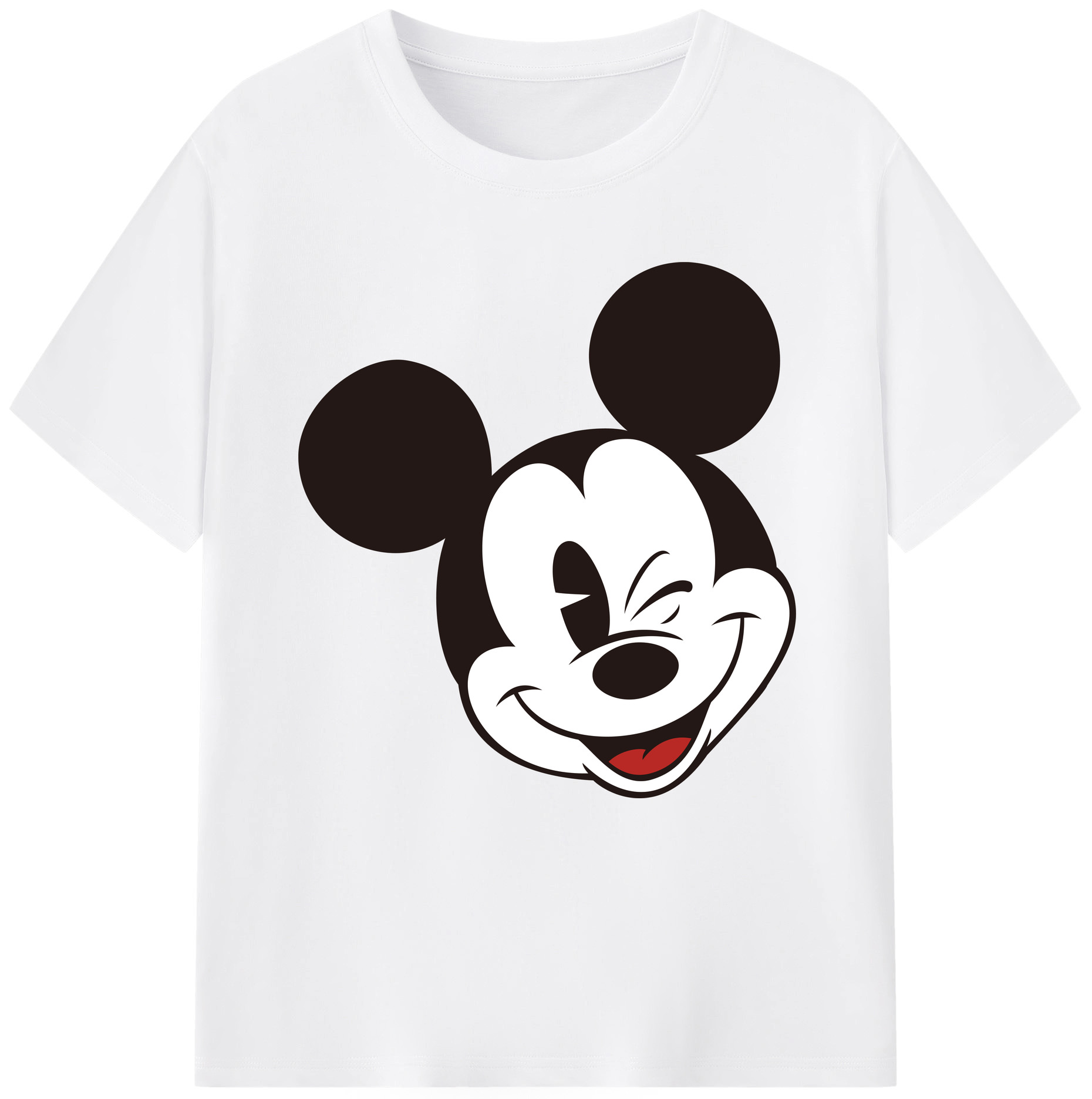 （画像用） ミッキーマウス Mickey Mouse 綿100％半袖Tシャツ（フロントプリント）