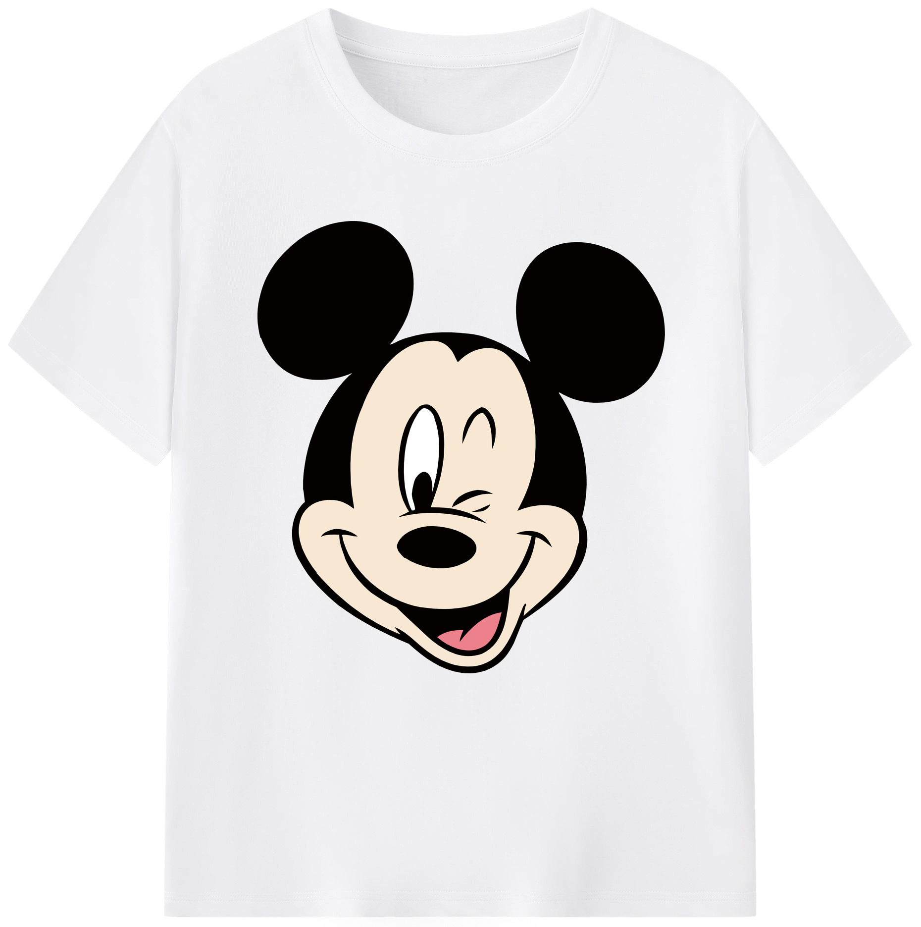 （画像用） ミッキーマウス Mickey Mouse 綿100％半袖Tシャツ（フロントプリント）