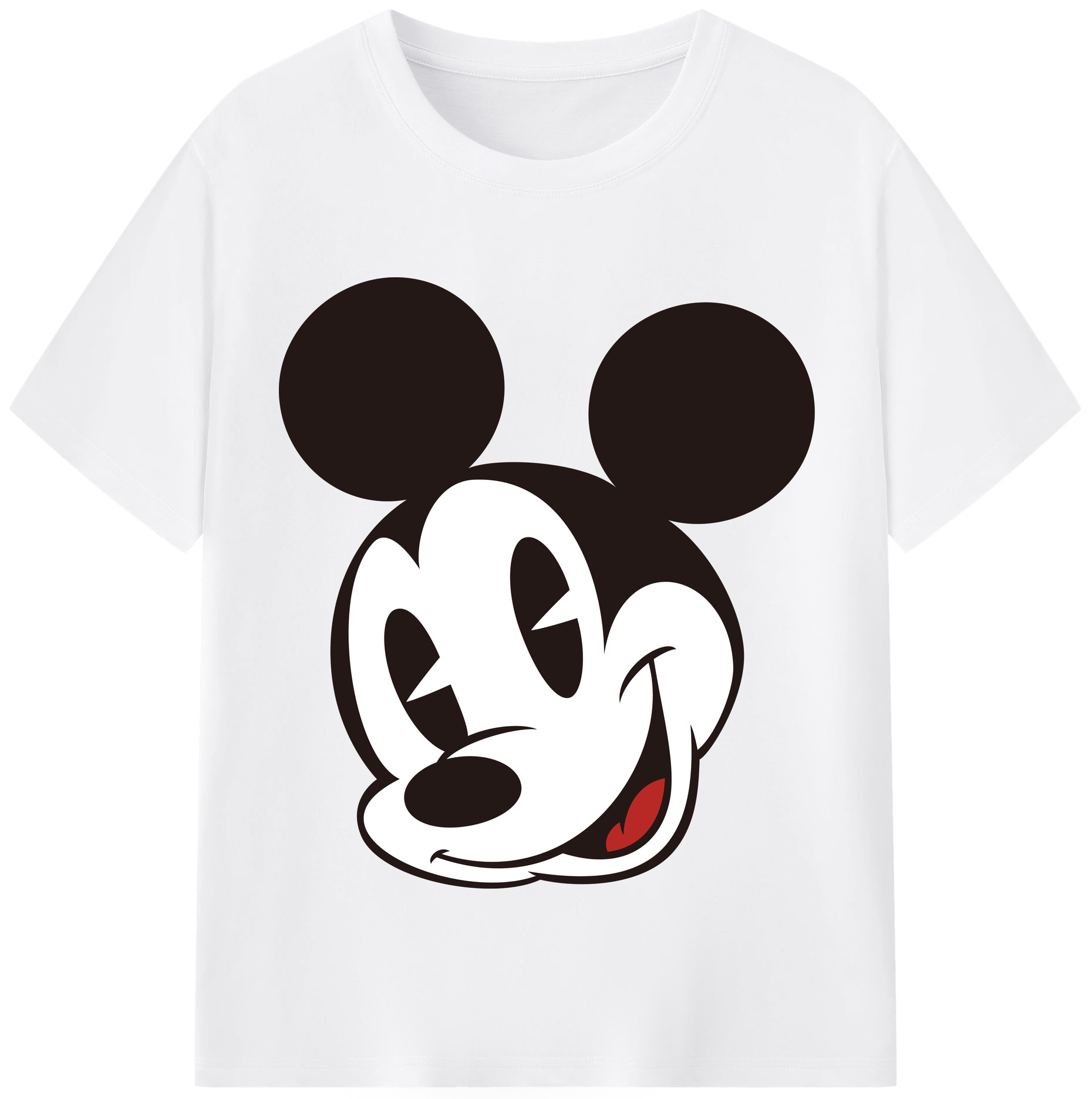 （画像用） ミッキーマウス Mickey Mouse 綿100％半袖Tシャツ（フロントプリント）