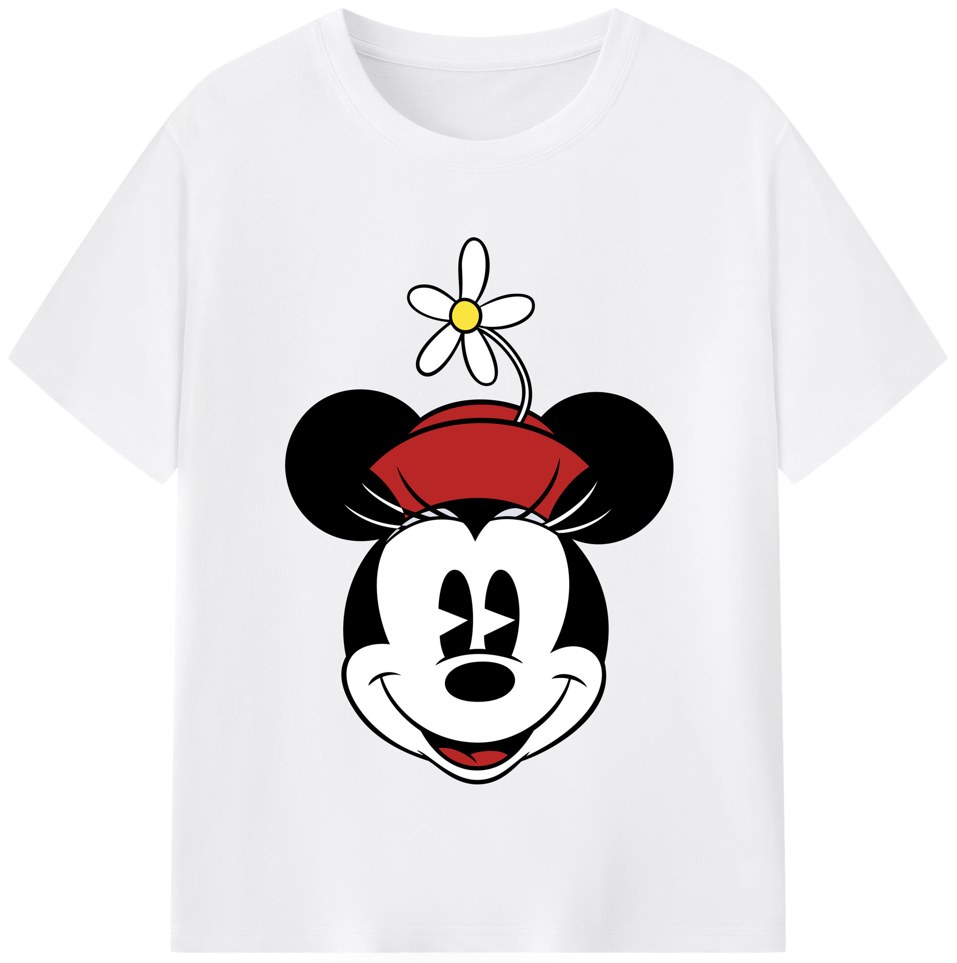 （画像用） ミッキーマウス Mickey Mouse 綿100％半袖Tシャツ（フロントプリント）